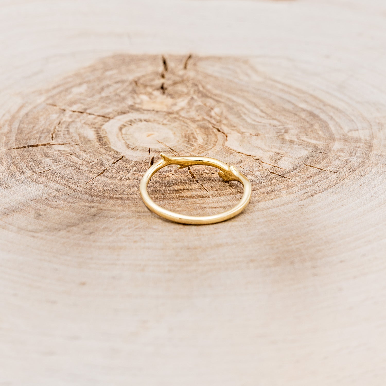 "ARTEMIS" STACKER - ANTLER-STYLE STACKING BAND WITH A BIRTHSTONE ACCENT-5