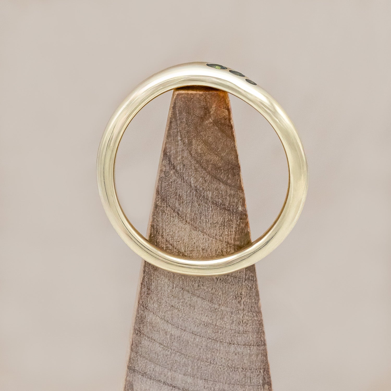 Top view of "Sybil" - asymmetrical tourmaline accented tracer