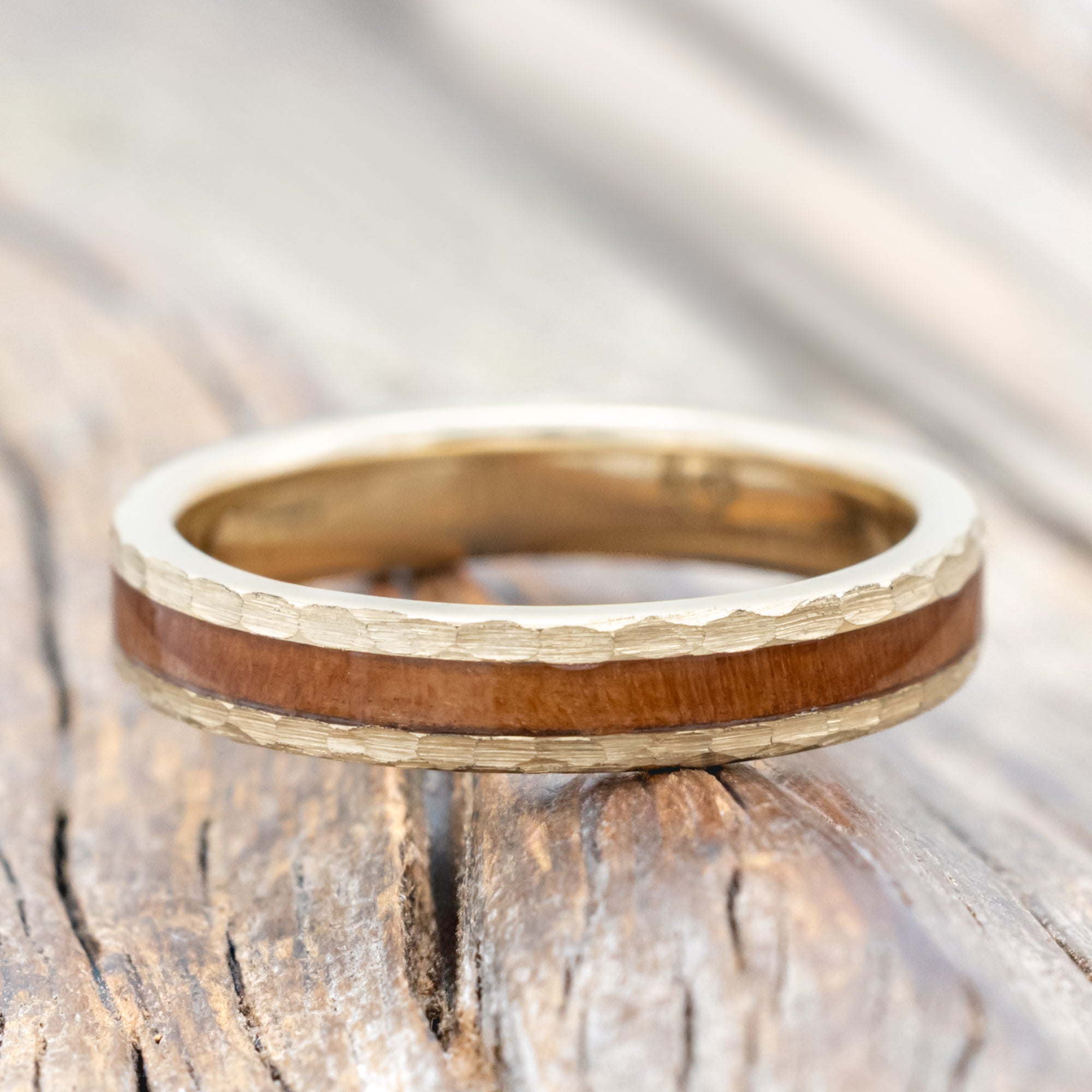"ETERNA" - REDWOOD STACKING WEDDING BAND-Staghead Designs