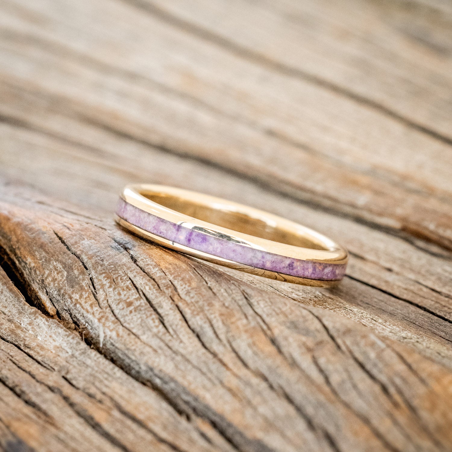 "ETERNA" - SUGILITE WITH FIRE & ICE OPAL STACKING BAND-11