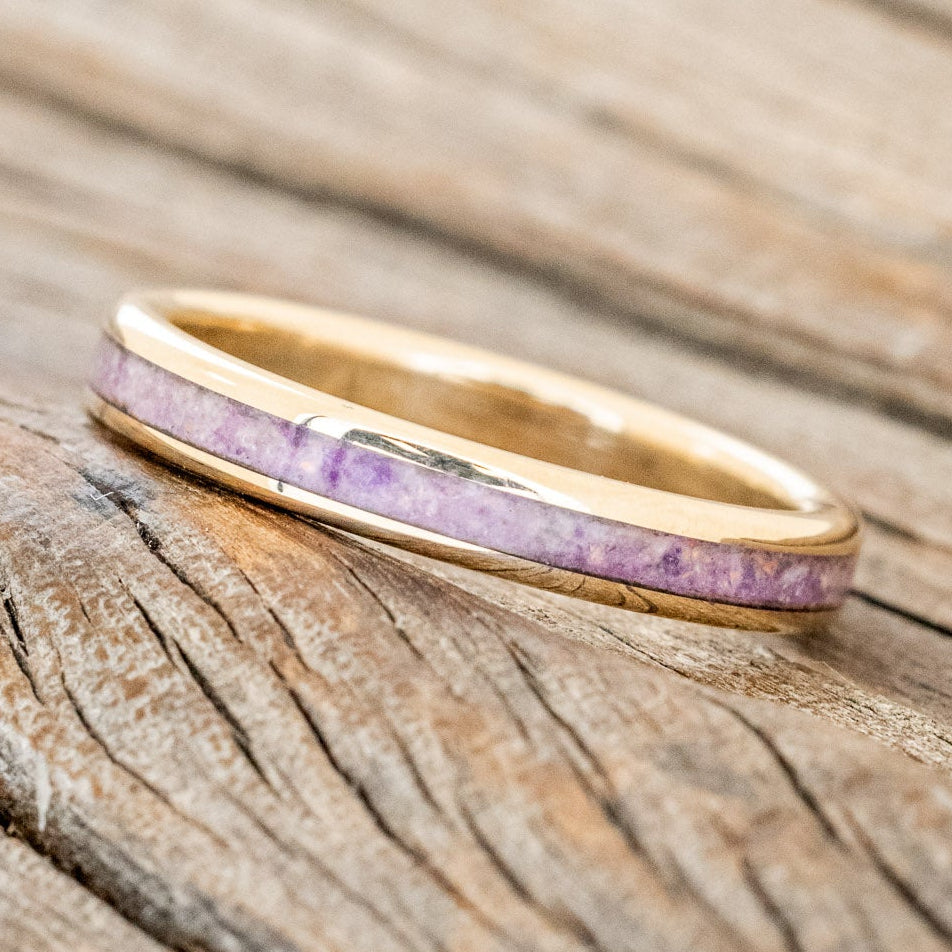 "ETERNA" - SUGILITE WITH FIRE & ICE OPAL STACKING BAND-11
