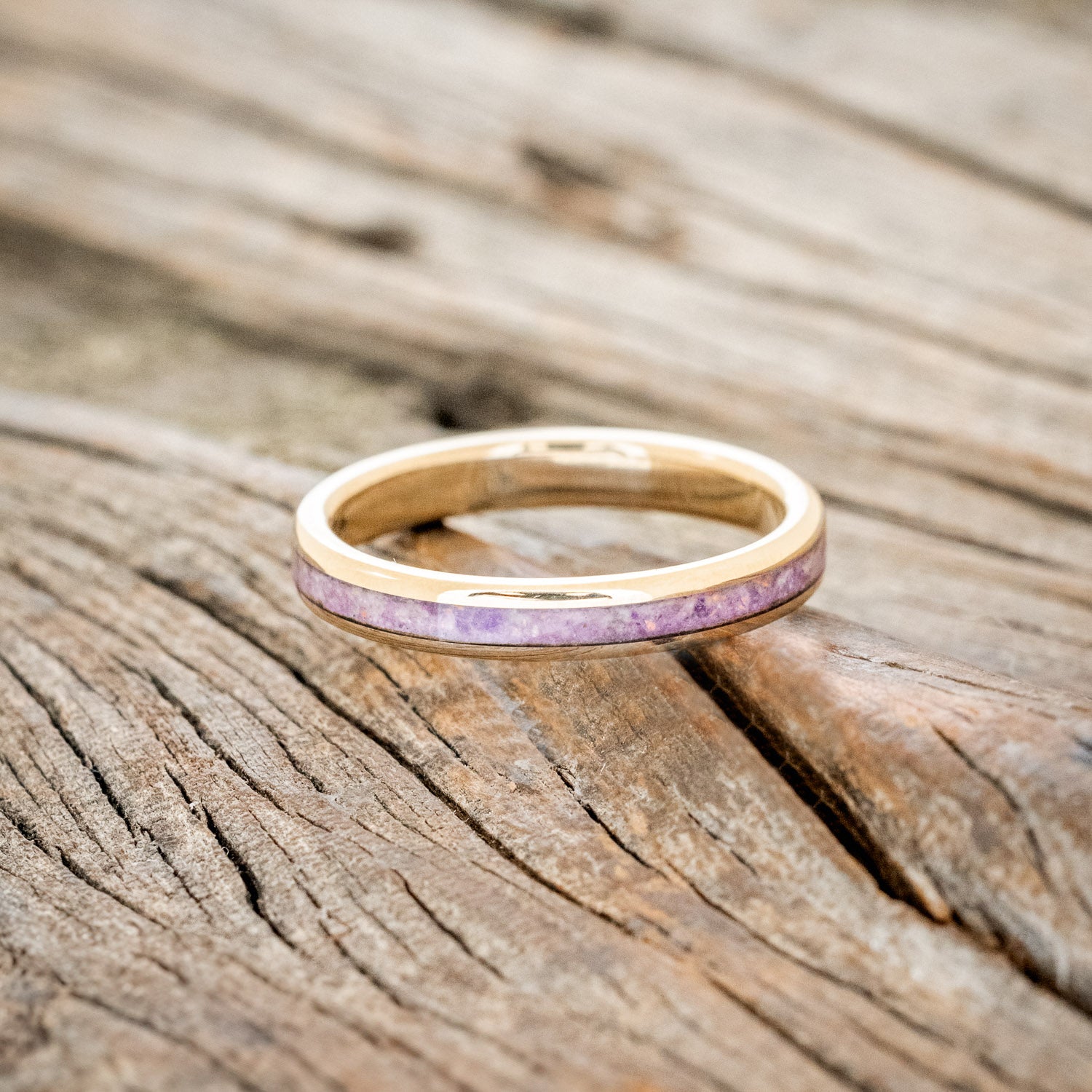 "ETERNA" - SUGILITE WITH FIRE & ICE OPAL STACKING BAND-12