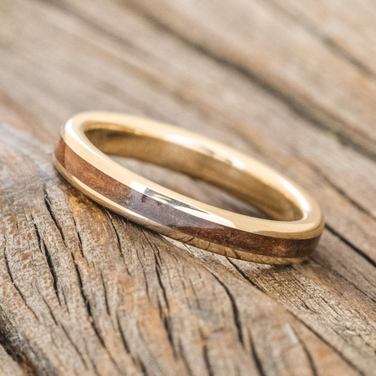 "ETERNA" - REDWOOD STACKING WEDDING BAND-2
