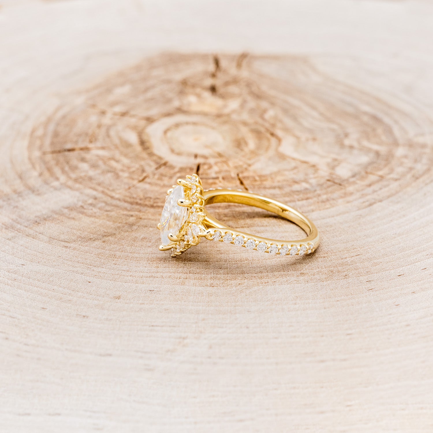 "FRITZI" - MARQUISE CUT MOISSANITE ENGAGEMENT RING WITH DIAMOND ACCENTS-15