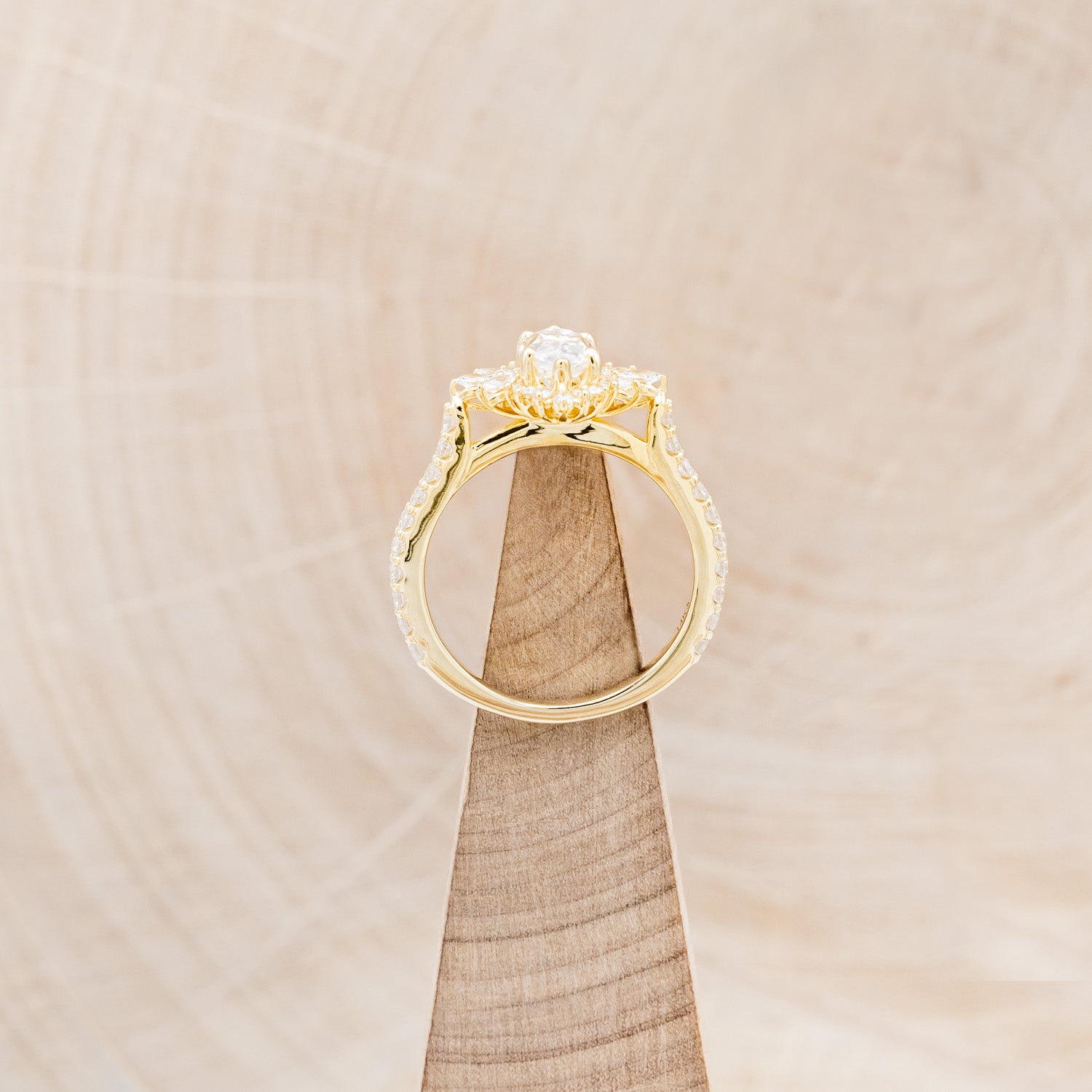 "FRITZI" - MARQUISE CUT MOISSANITE ENGAGEMENT RING WITH DIAMOND ACCENTS-18