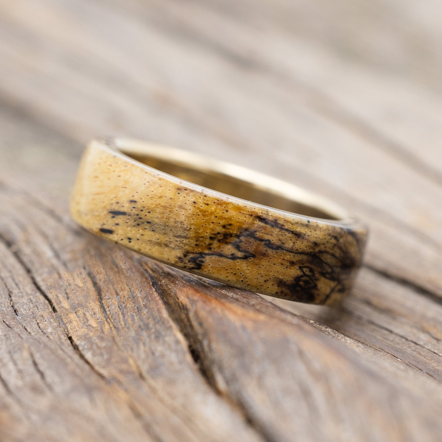 "HAVEN" - MATCHING SPALTED MAPLE WEDDING BANDS-Staghead Designs