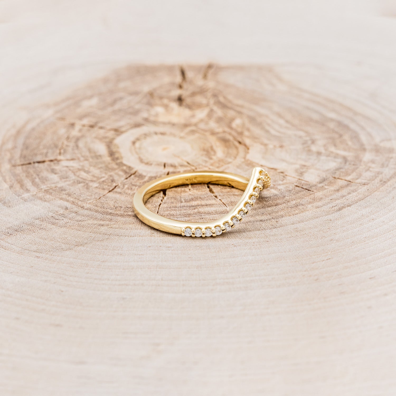 FRENCH SET CONTOUR STACKER WITH DIAMOND ACCENTS-2