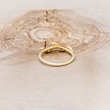 "IDHAL" - MARQUISE DIAMOND LEAF RING WITH 14K GOLD