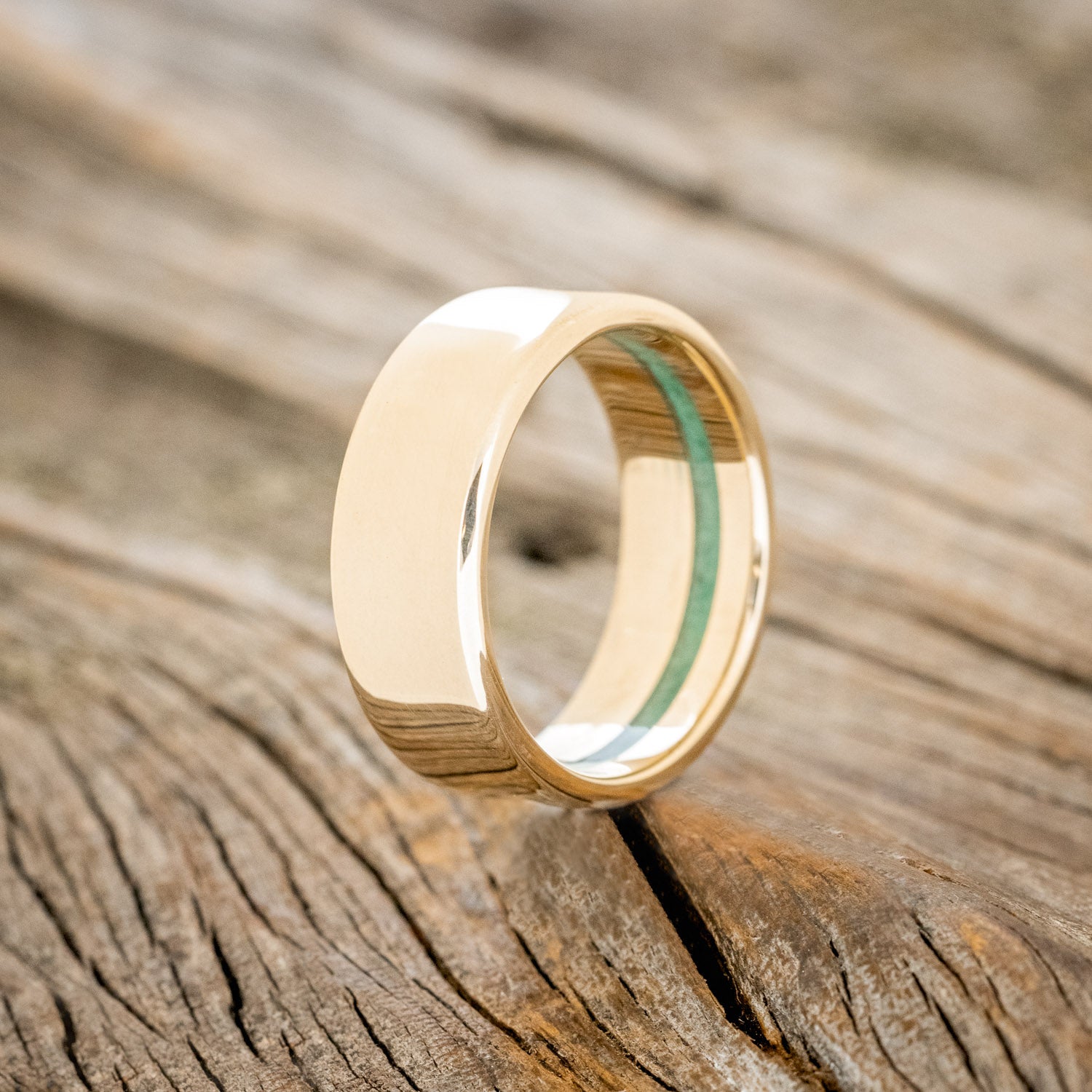 MALACHITE LINED WEDDING BAND-10