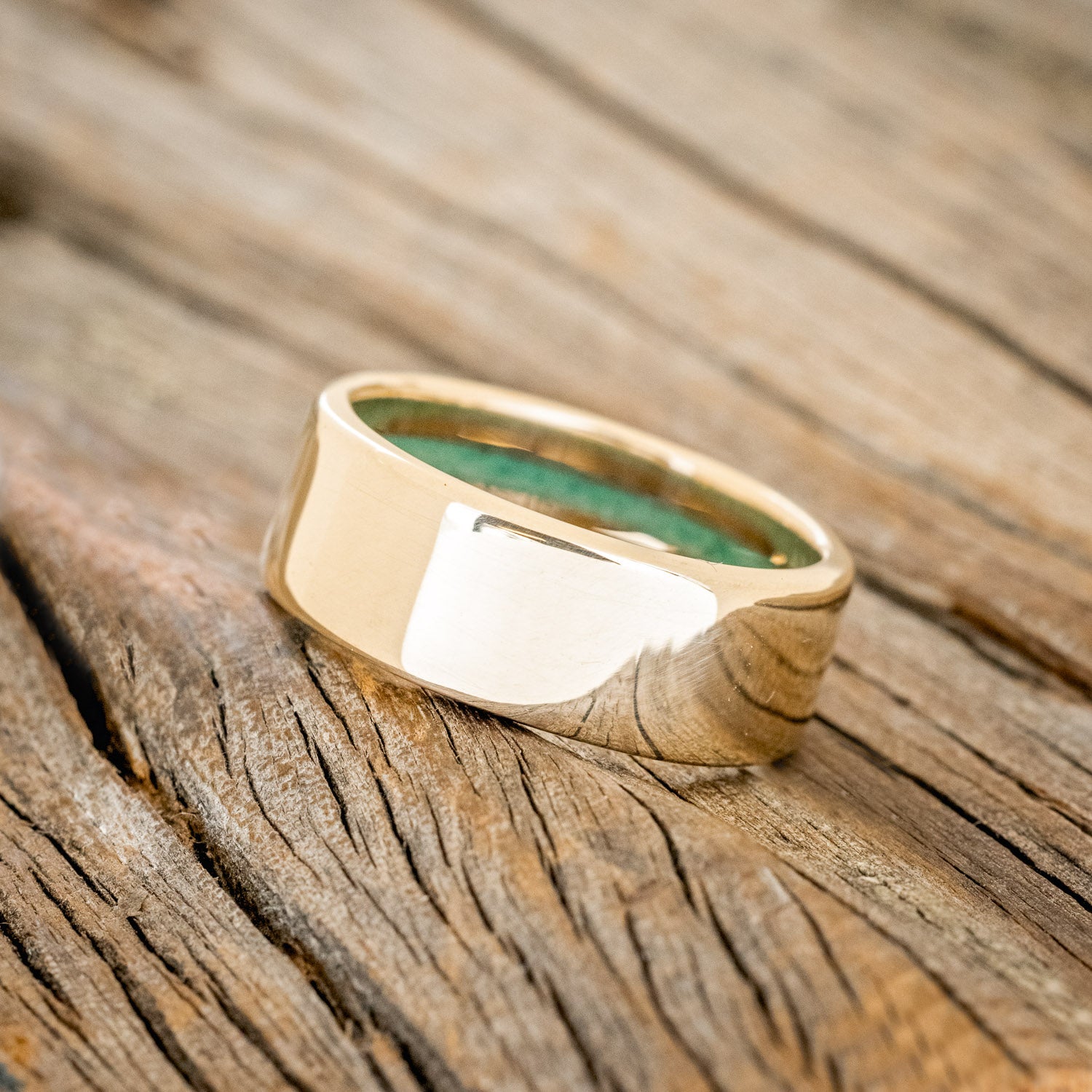 MALACHITE LINED WEDDING BAND-8