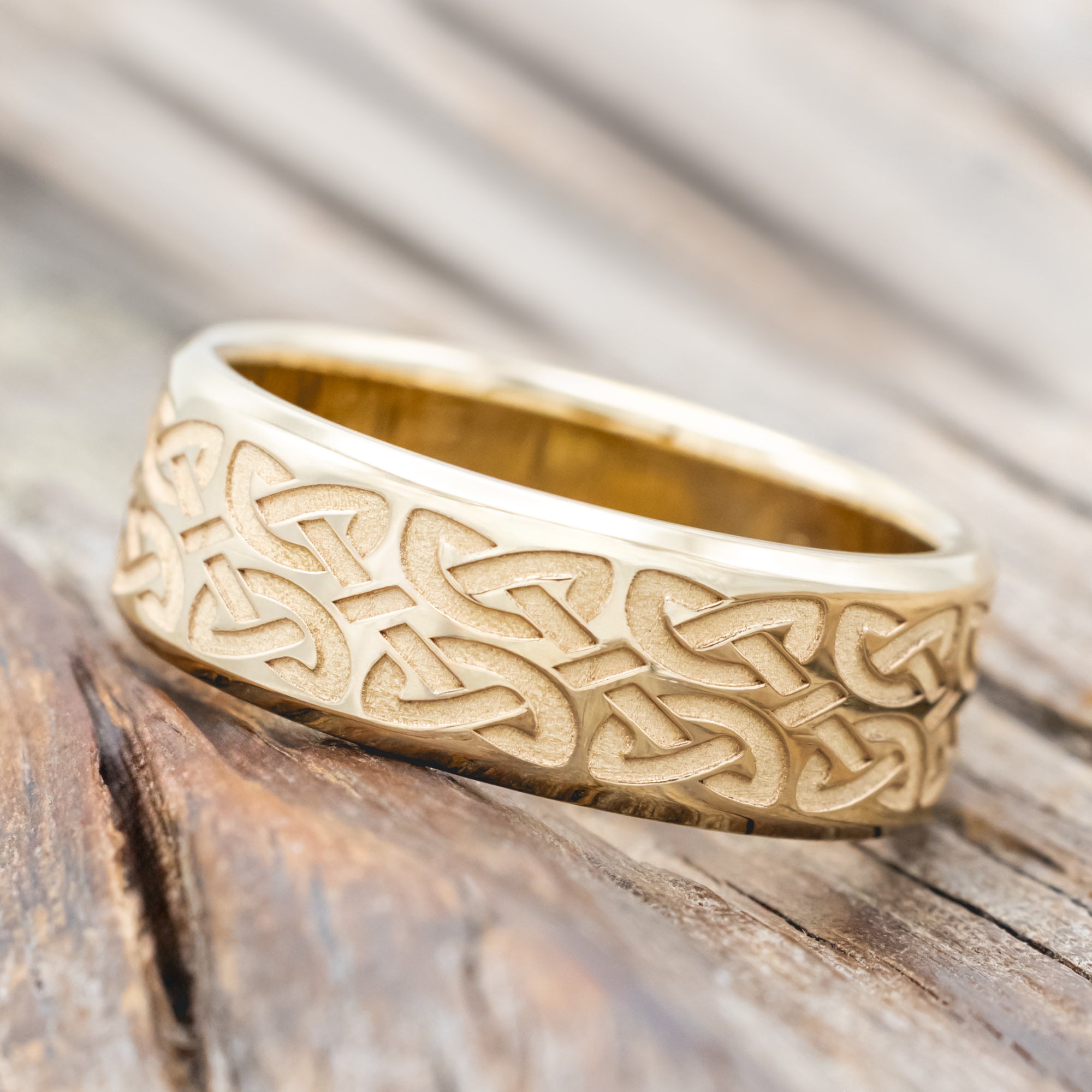 MATCHING SET OF CELTIC LOVE KNOT WEDDING BANDS-Staghead Designs