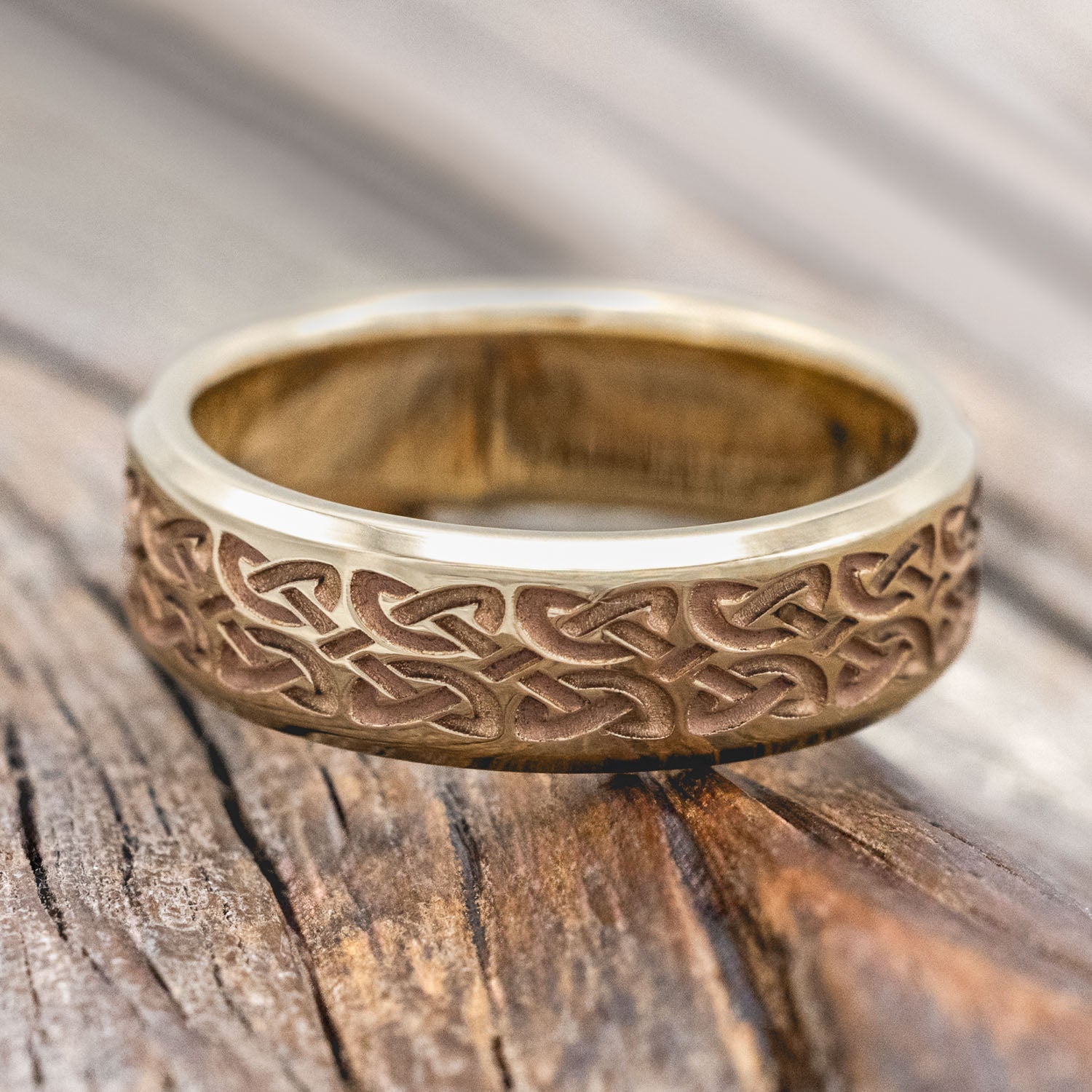 MATCHING SET OF CELTIC LOVE KNOT WEDDING BANDS-Staghead Designs