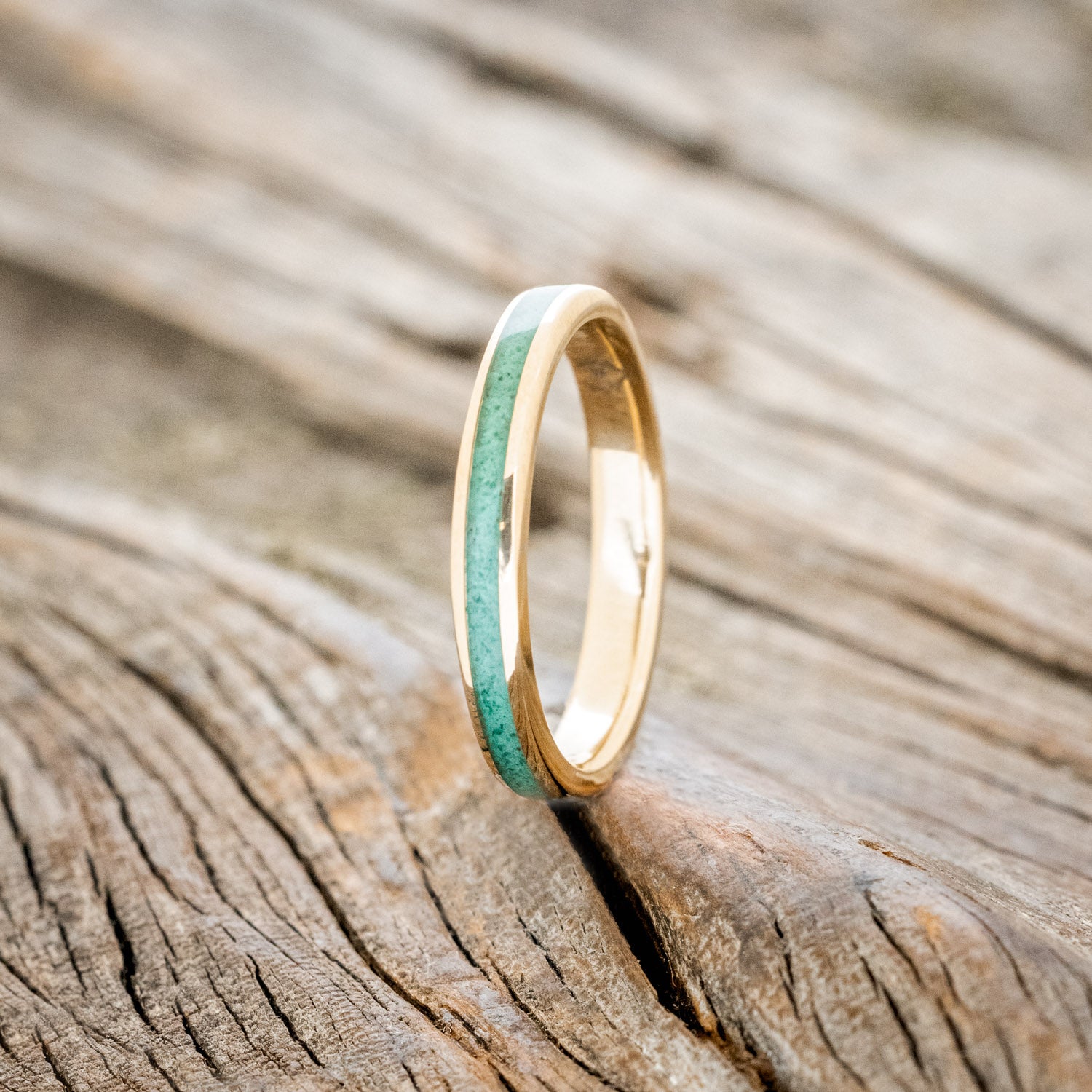 "VERTIGO" - MATCHING SET OF MALACHITE WEDDING BANDS-19