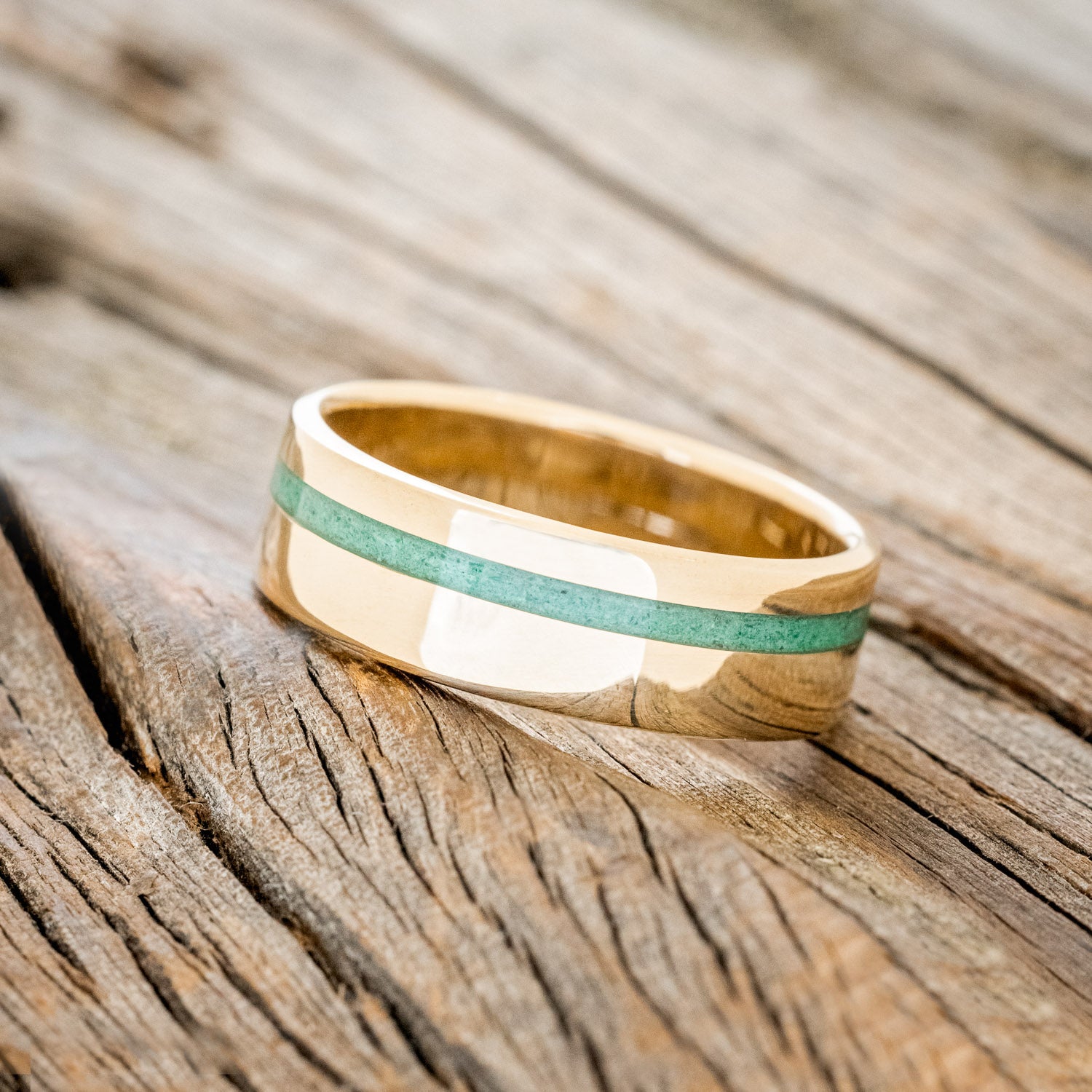 "VERTIGO" - MATCHING SET OF MALACHITE WEDDING BANDS-17