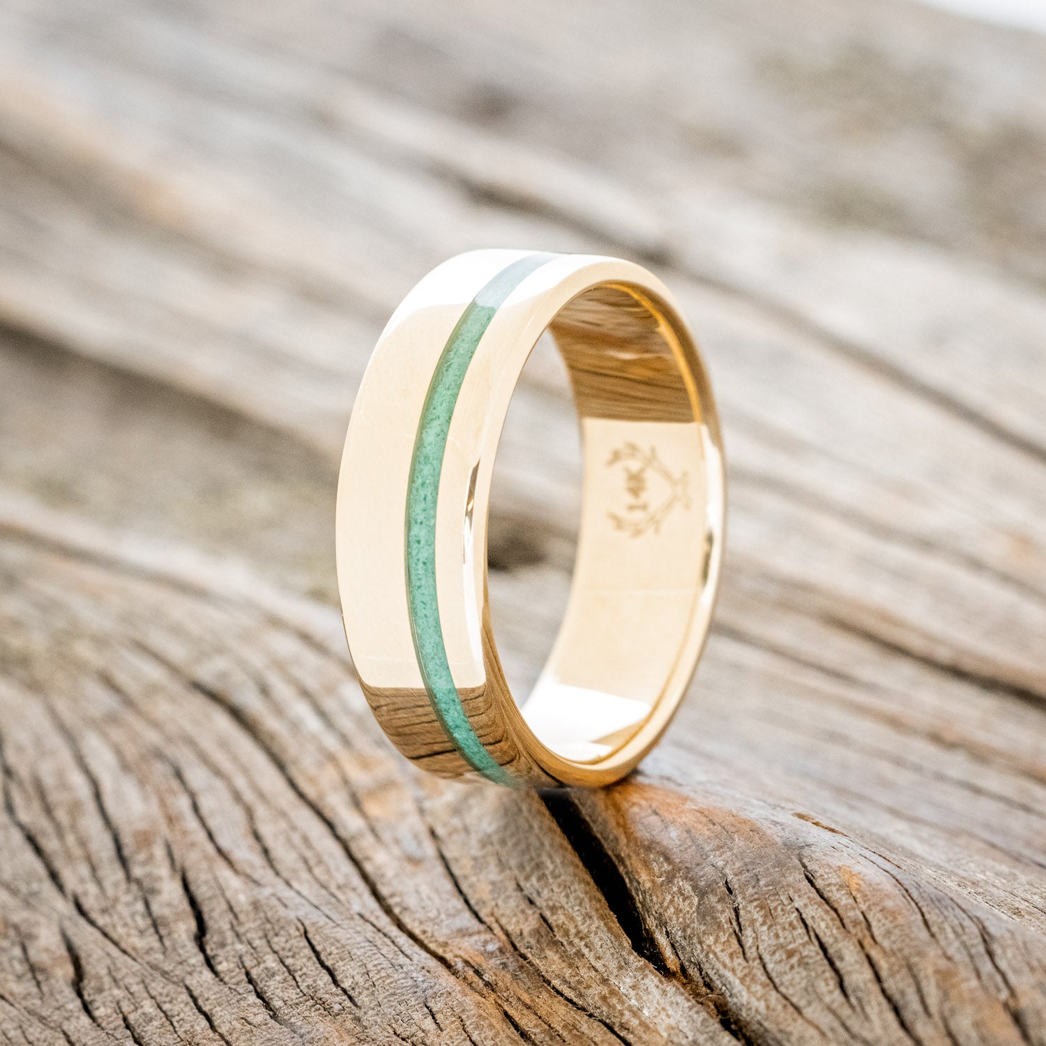 "VERTIGO" - MATCHING SET OF MALACHITE WEDDING BANDS-16