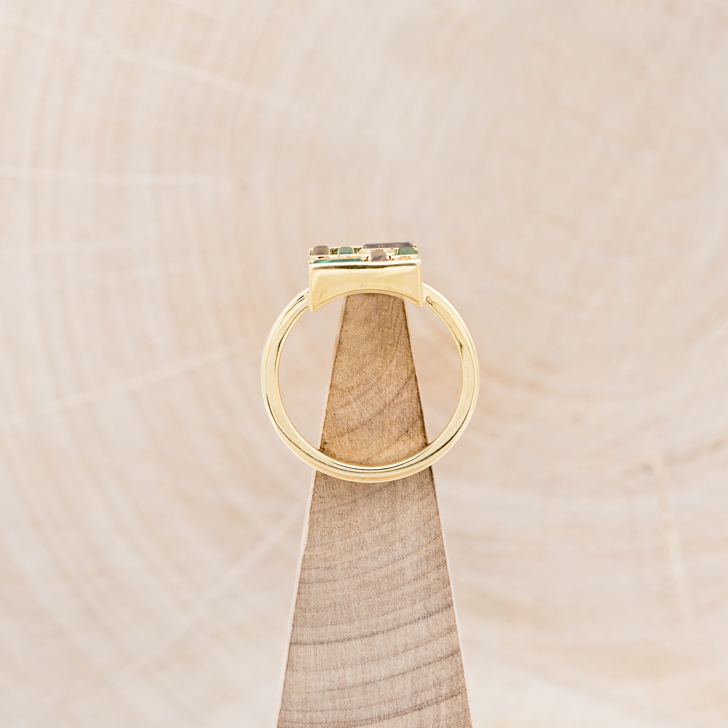 "SAGA" - MOSAIC STYLE MULTI GEM ENGAGEMENT RING-6