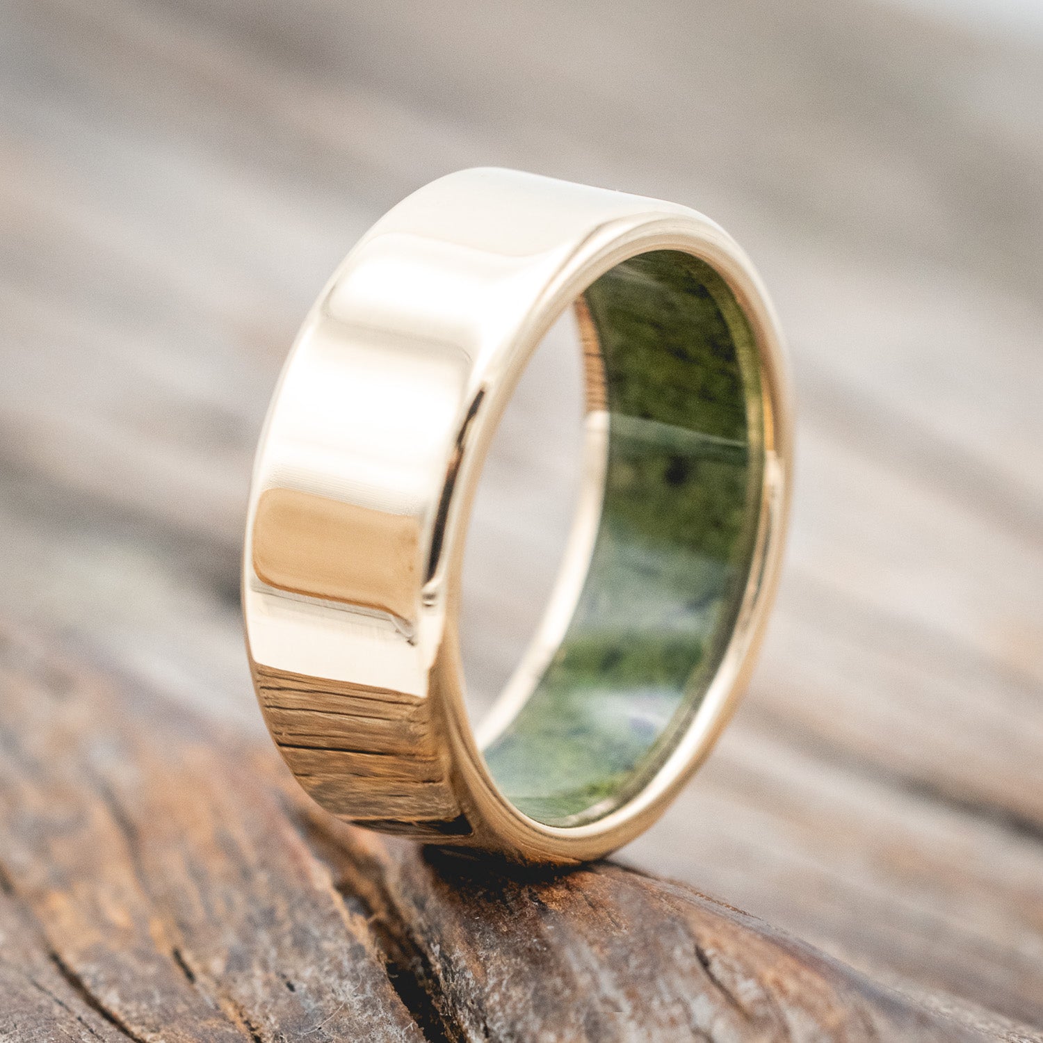 MOSS LINED WEDDING BAND-Staghead Designs