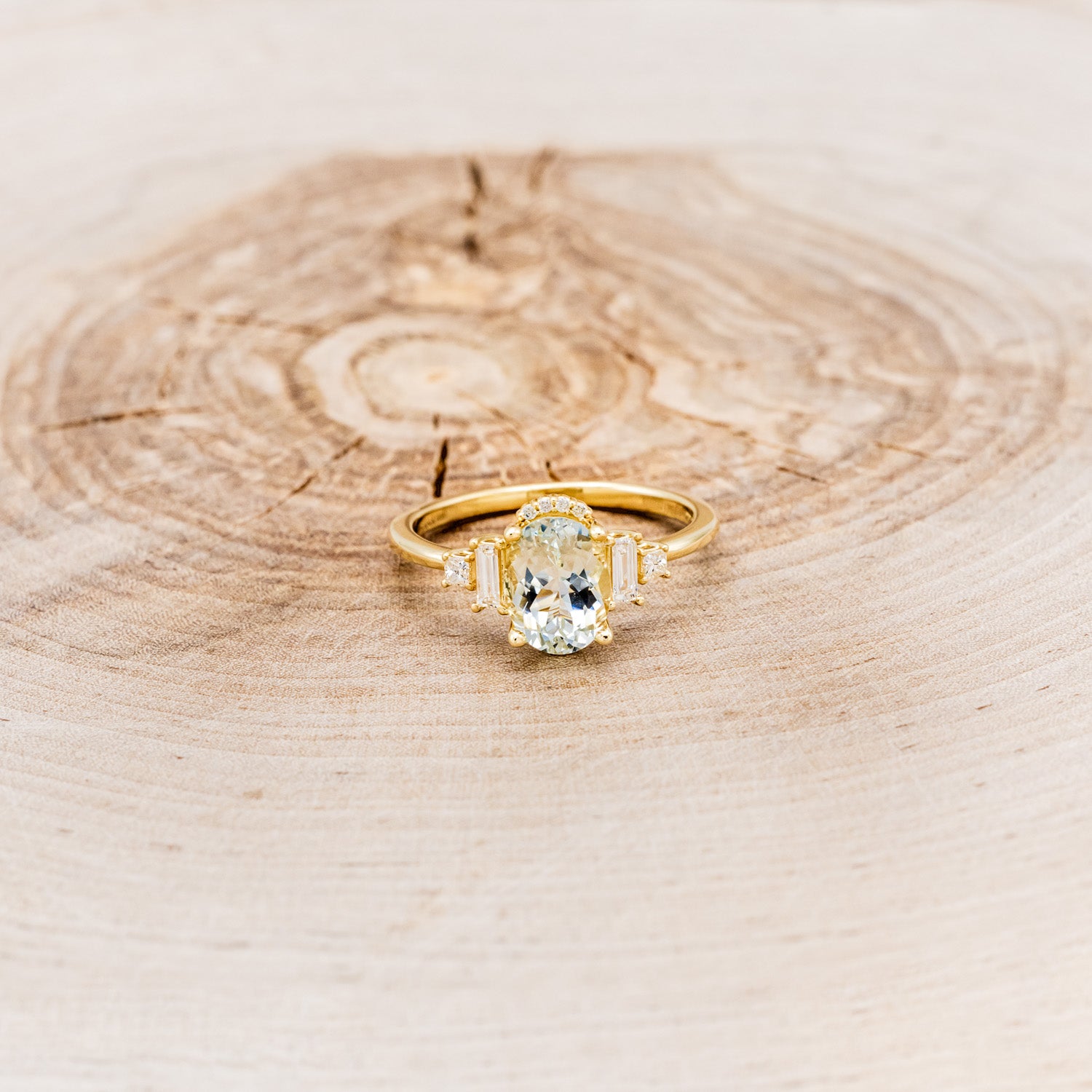 "ORNA" - ENGAGEMENT RING WITH DIAMOND ACCENTS & DIAMOND TRACER - MOUNTING ONLY - SELECT YOUR OWN STONE-21