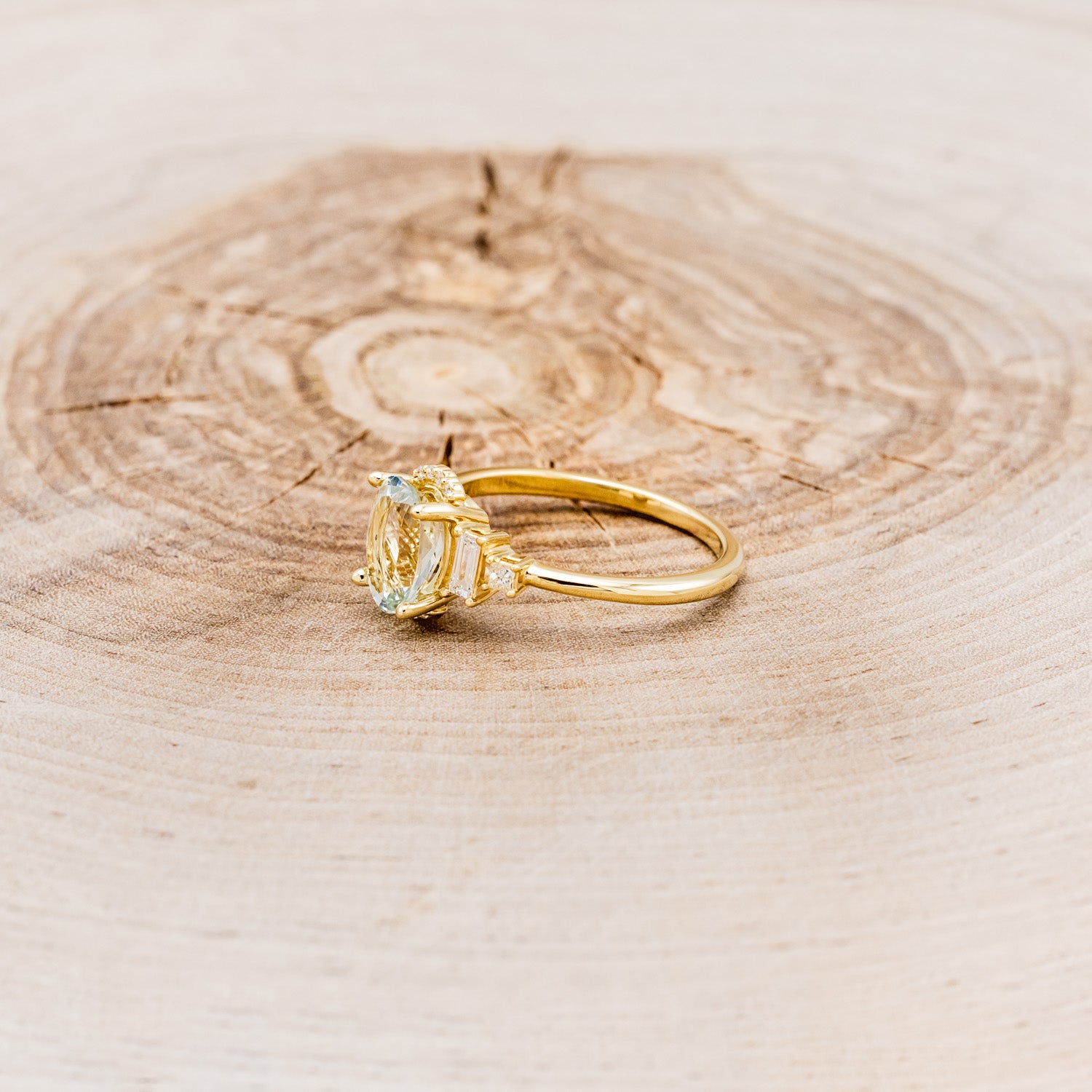 "ORNA" - ENGAGEMENT RING WITH DIAMOND ACCENTS & DIAMOND TRACER - MOUNTING ONLY - SELECT YOUR OWN STONE-20