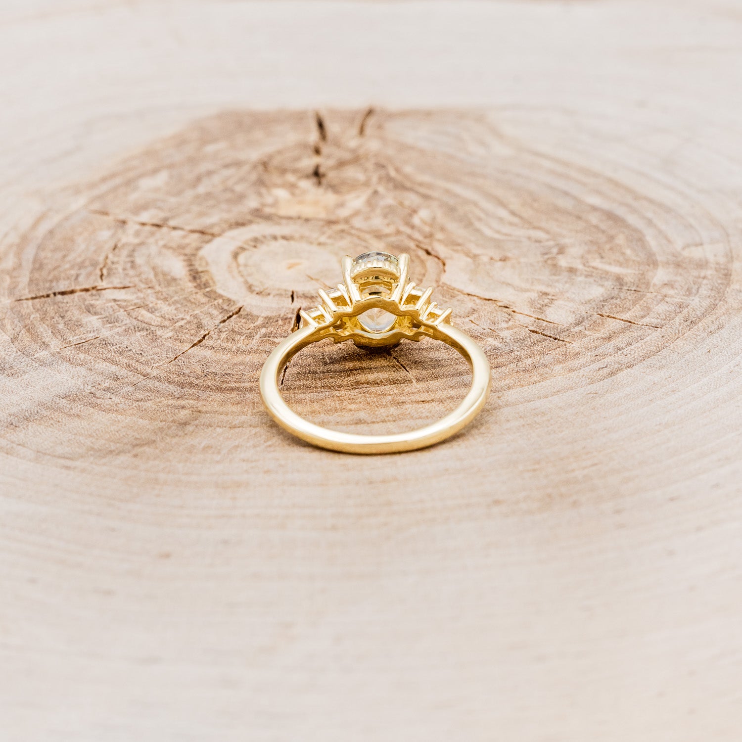 "ORNA" - ENGAGEMENT RING WITH DIAMOND ACCENTS & DIAMOND TRACER - MOUNTING ONLY - SELECT YOUR OWN STONE-22