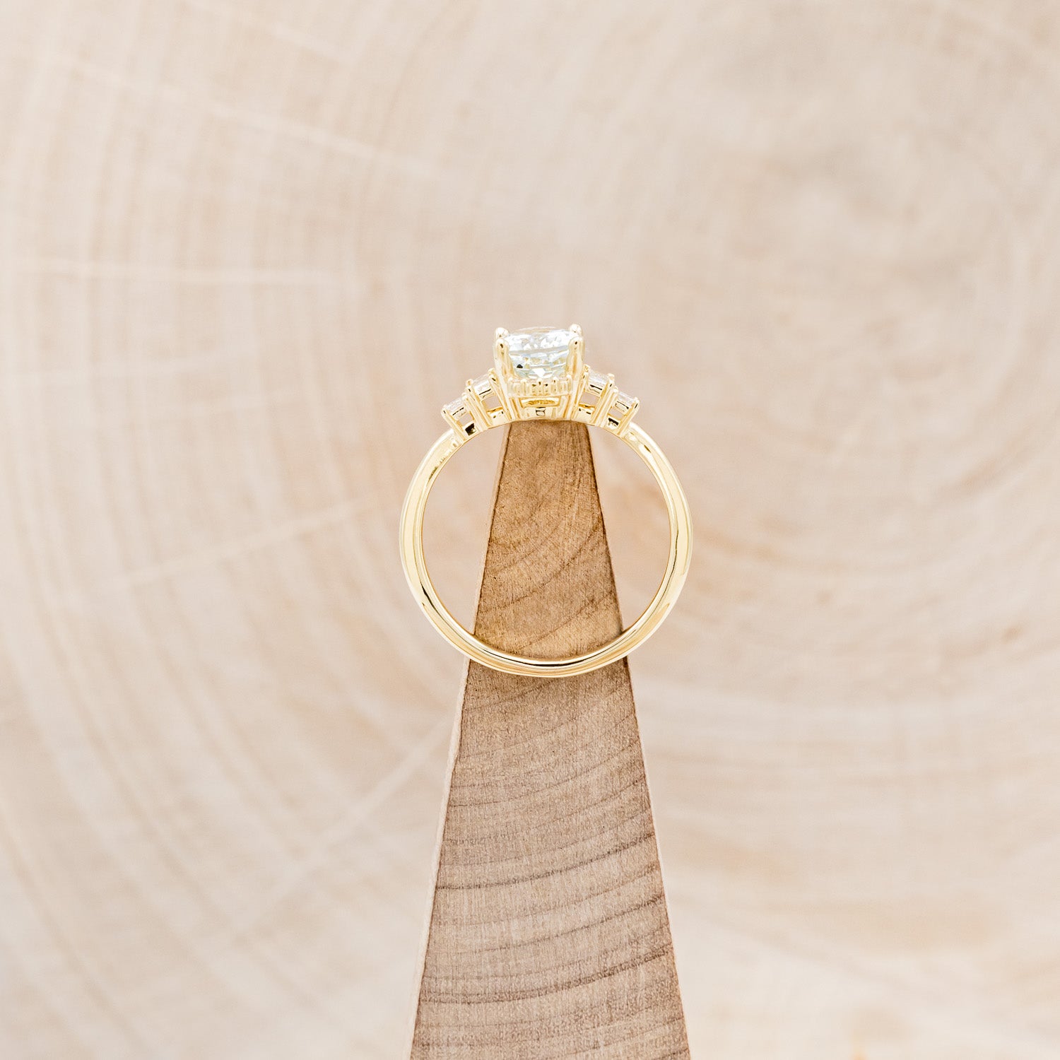 "ORNA" - ENGAGEMENT RING WITH DIAMOND ACCENTS & DIAMOND TRACER - MOUNTING ONLY - SELECT YOUR OWN STONE-23