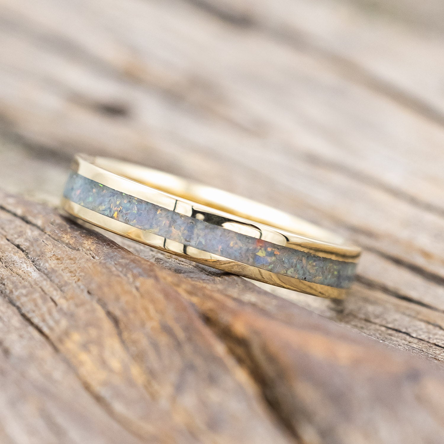 "PERENNA" - COTTON CANDY OPAL STACKING BAND-Staghead Designs