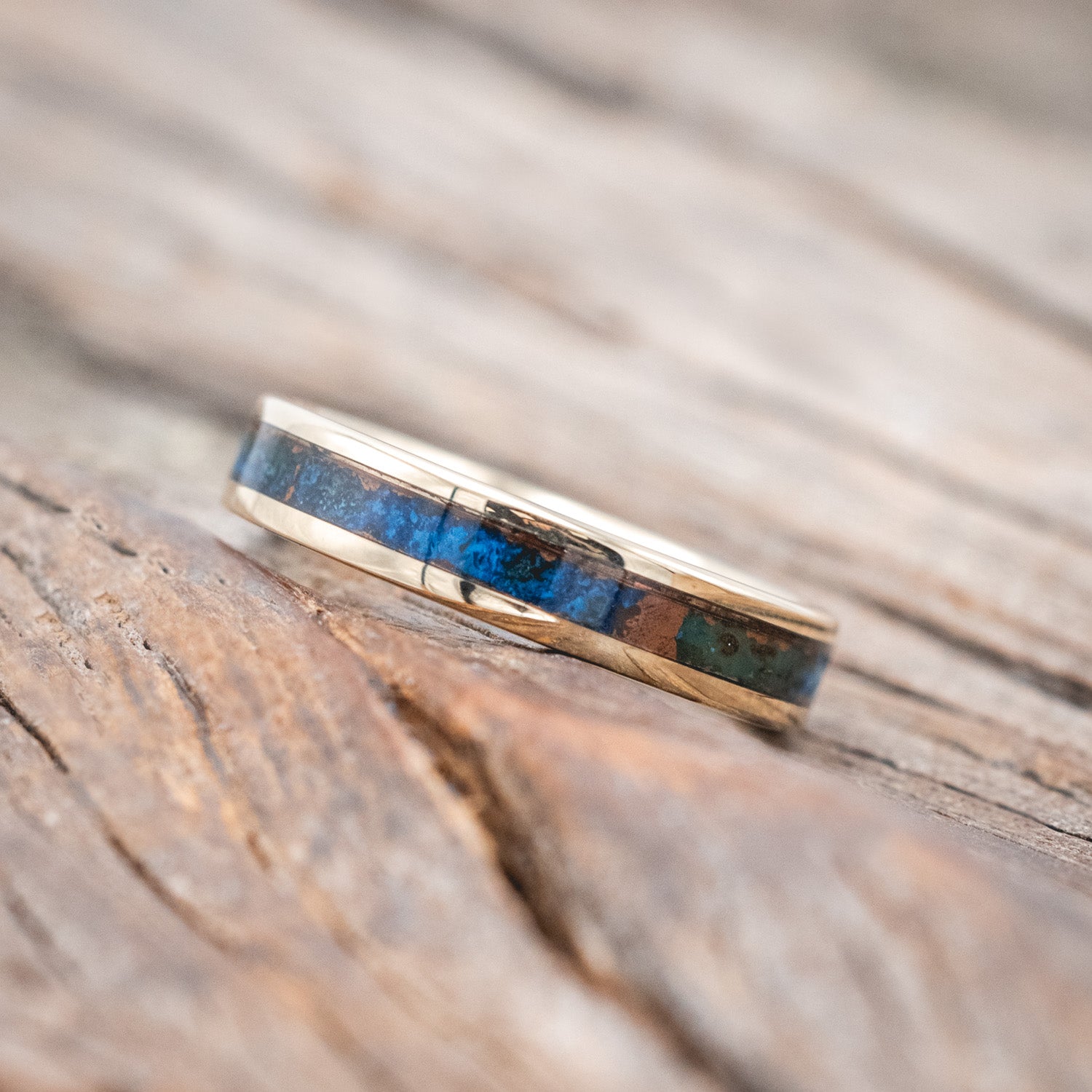 "PERENNA" - PATINA COPPER STACKING BAND-Staghead Designs