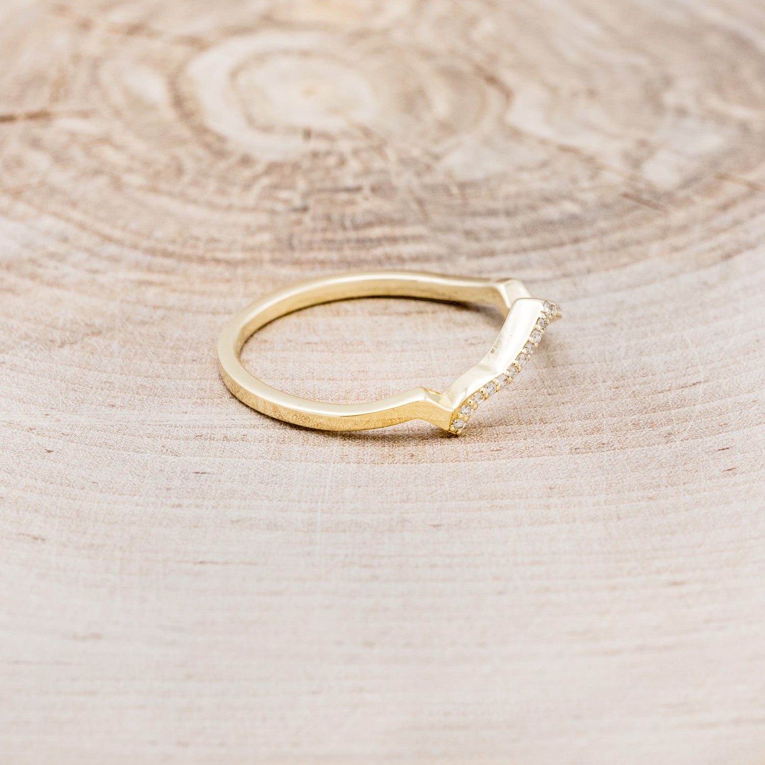 "LUCY IN THE SKY" - ROUND CUT ENGAGEMENT RING WITH DIAMOND ACCENTS & FIRE AND ICE OPAL INLAYS-8