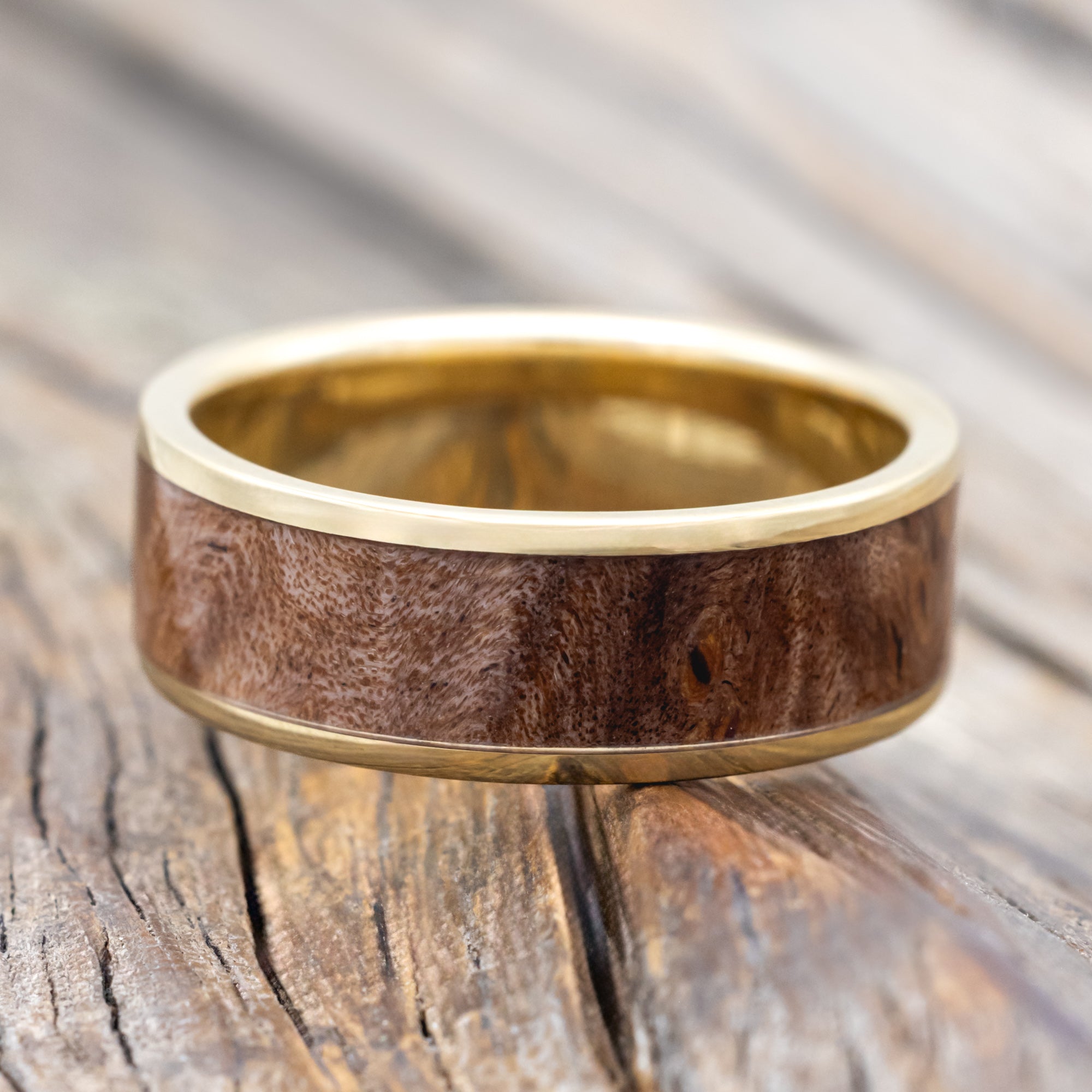"RAINIER" - DARK MAPLE WOOD WEDDING RING-Staghead Designs