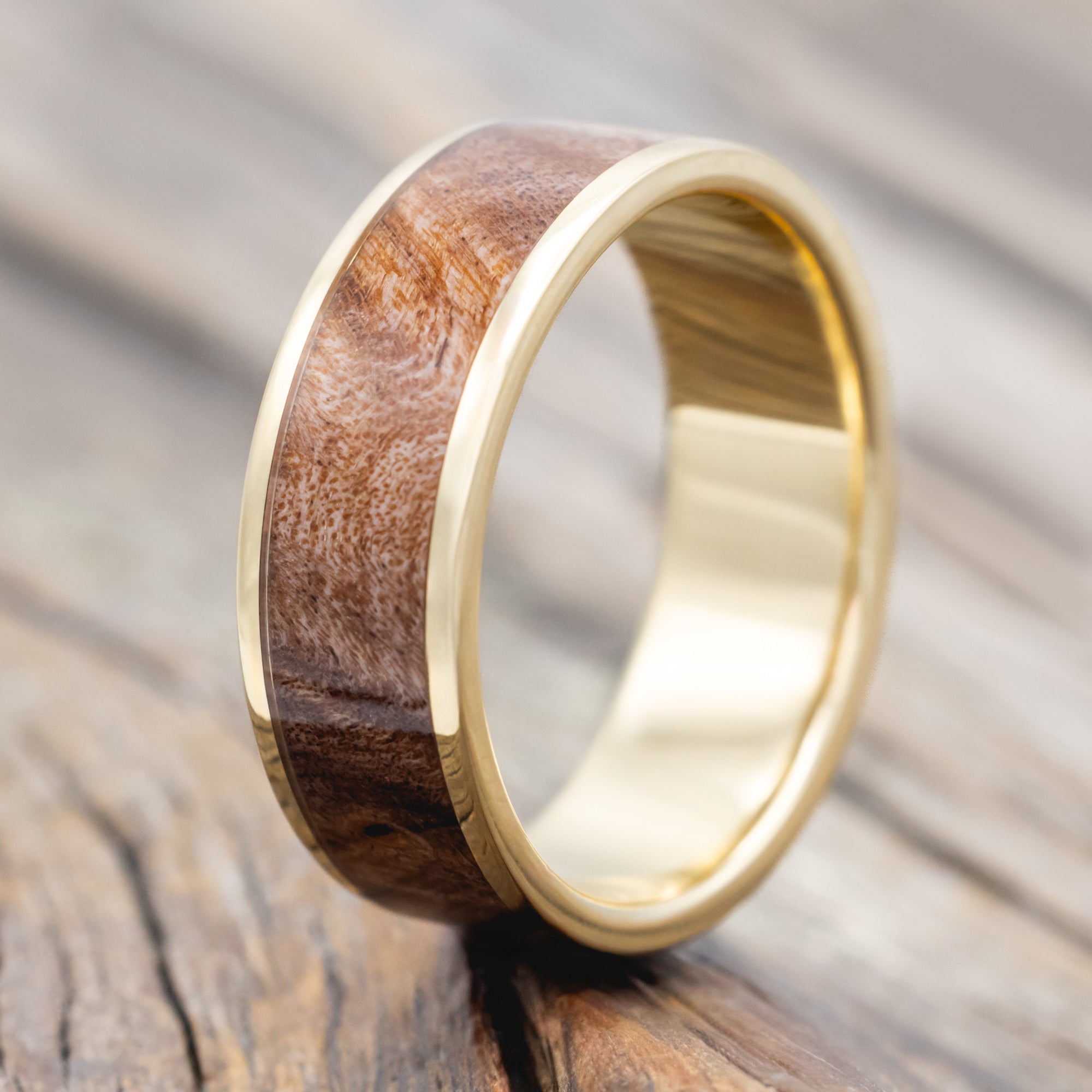 "RAINIER" - DARK MAPLE WOOD WEDDING RING-Staghead Designs
