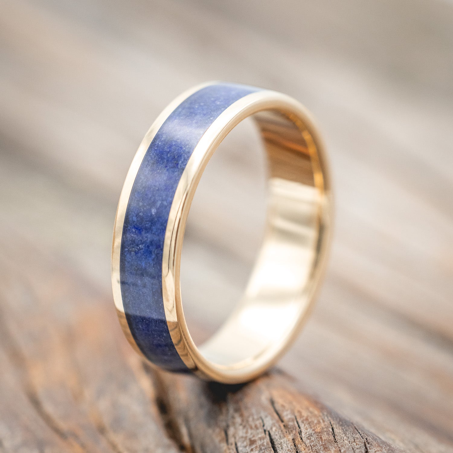 "RAINIER" - LAPIS LAZULI WEDDING BAND-Staghead Designs