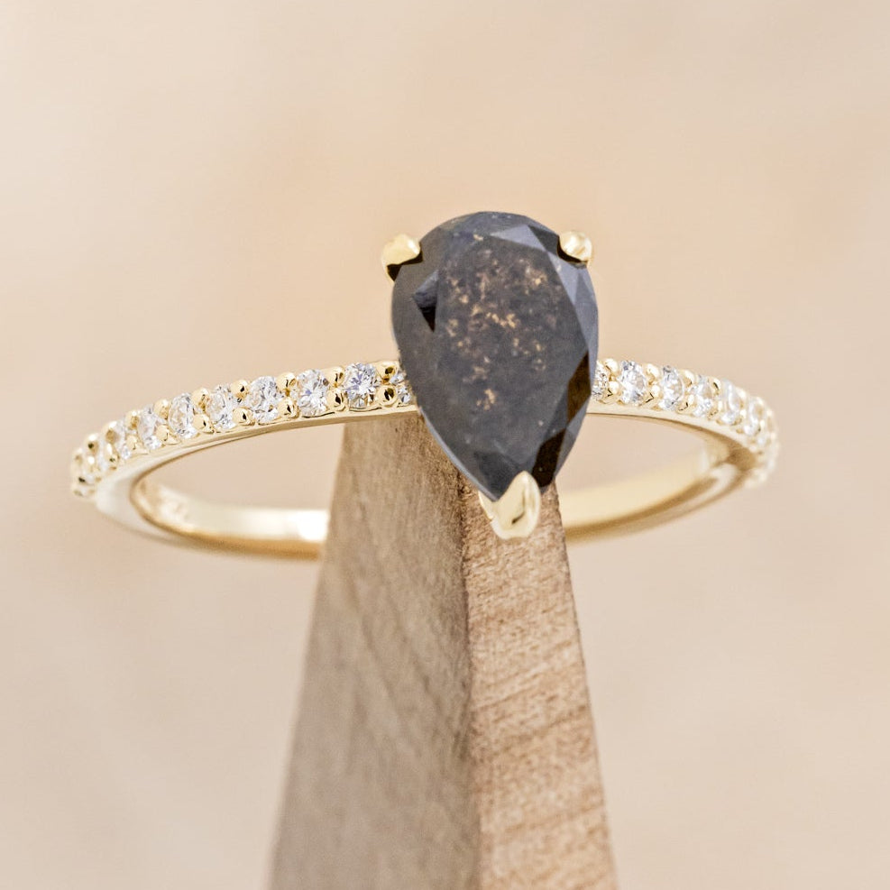 "RAMONA" - ENGAGEMENT RING WITH DIAMOND ACCENTS - MOUNTING ONLY - SELECT YOUR OWN STONE-2