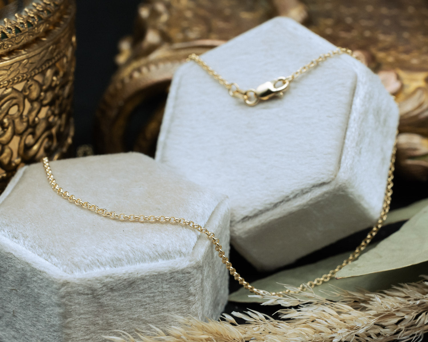 14K GOLD ROLO CHAIN-Staghead Designs