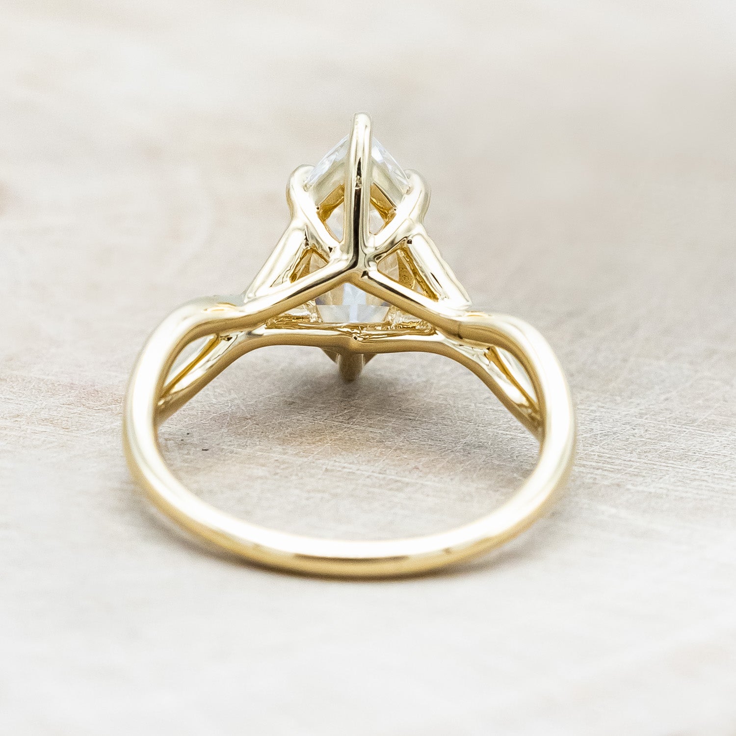 "ROSLYN" - MARQUISE CUT MOISSANITE ENGAGEMENT RING WITH DIAMOND ACCENTS-Staghead Designs