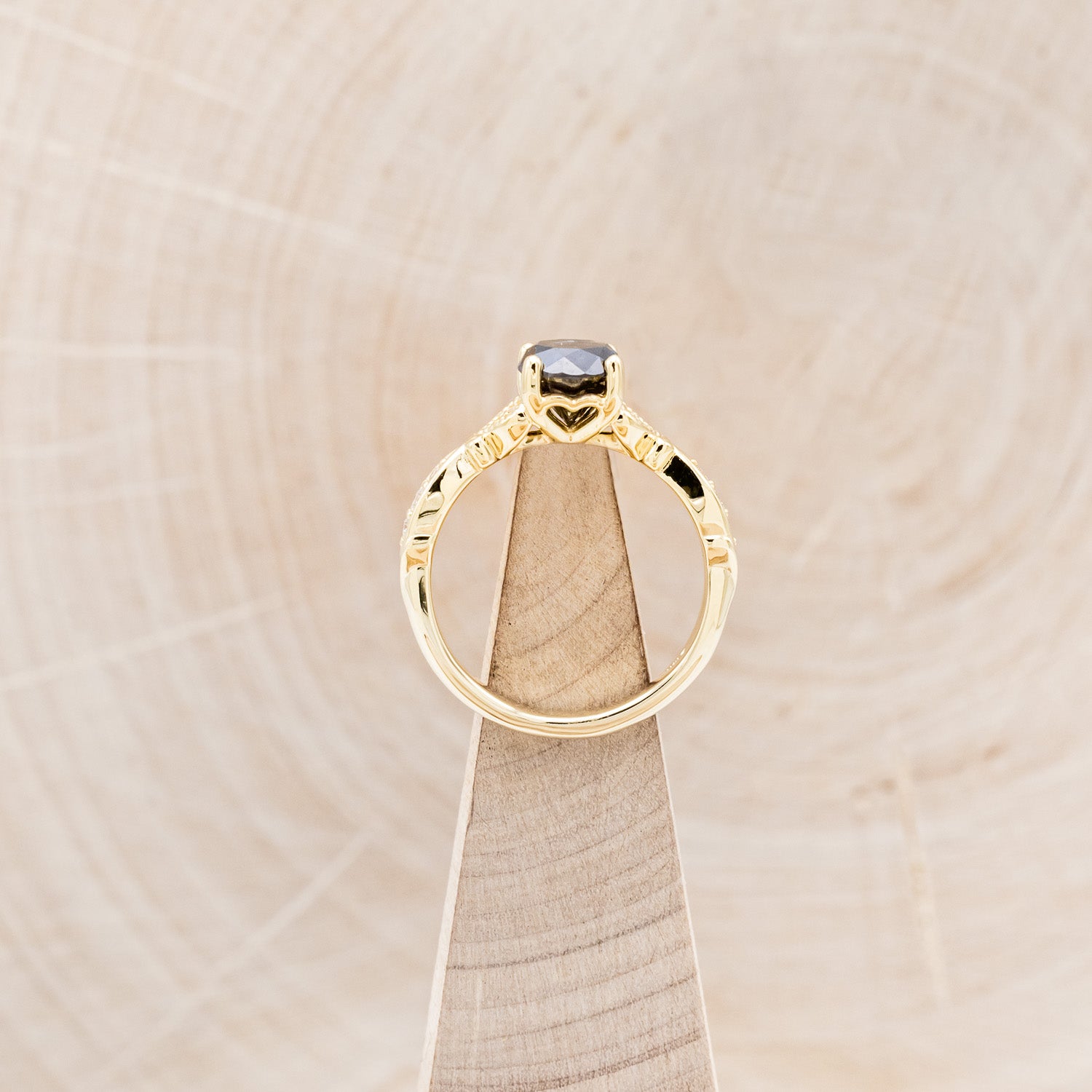 ROUND CUT SALT & PEPPER DIAMOND ENGAGEMENT RING WITH DIAMOND ACCENTS-6