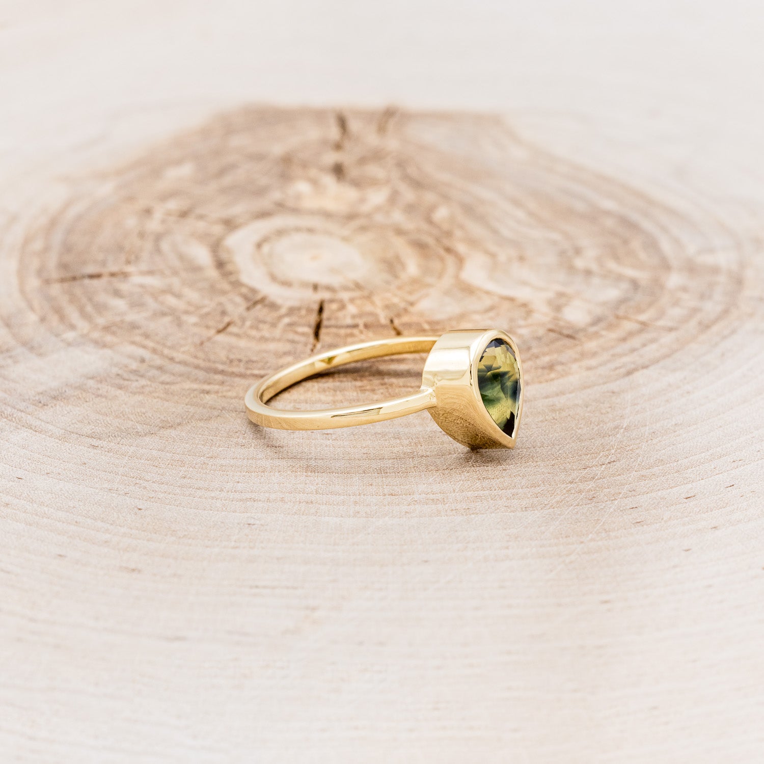 "ZURI" - BEZEL SET SOLITAIRE ENGAGEMENT RING - MOUNTING ONLY - SELECT YOUR OWN STONE-2