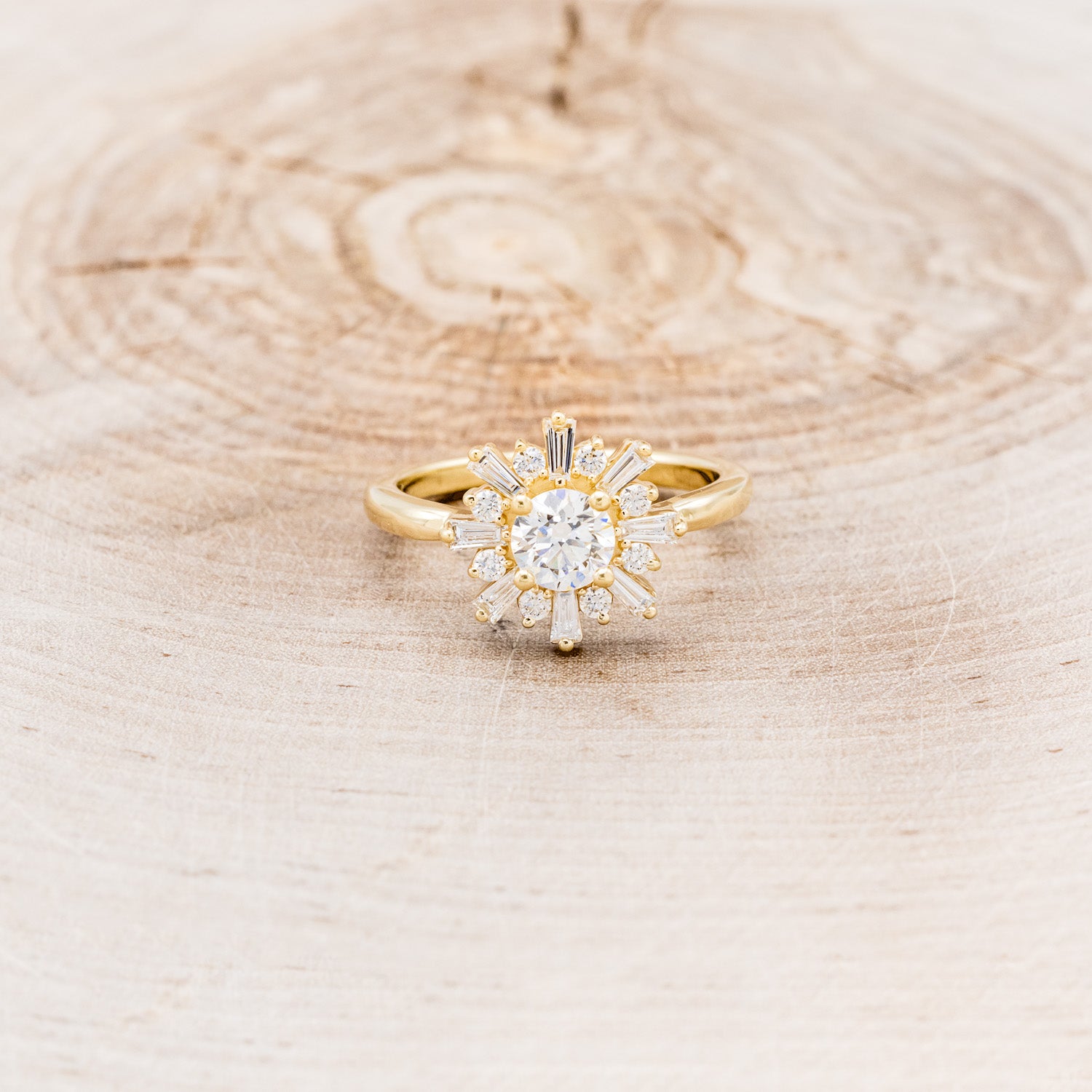 "SEREN" - ROUND CUT MOISSANITE ENGAGEMENT RING WITH DIAMOND HALO-4