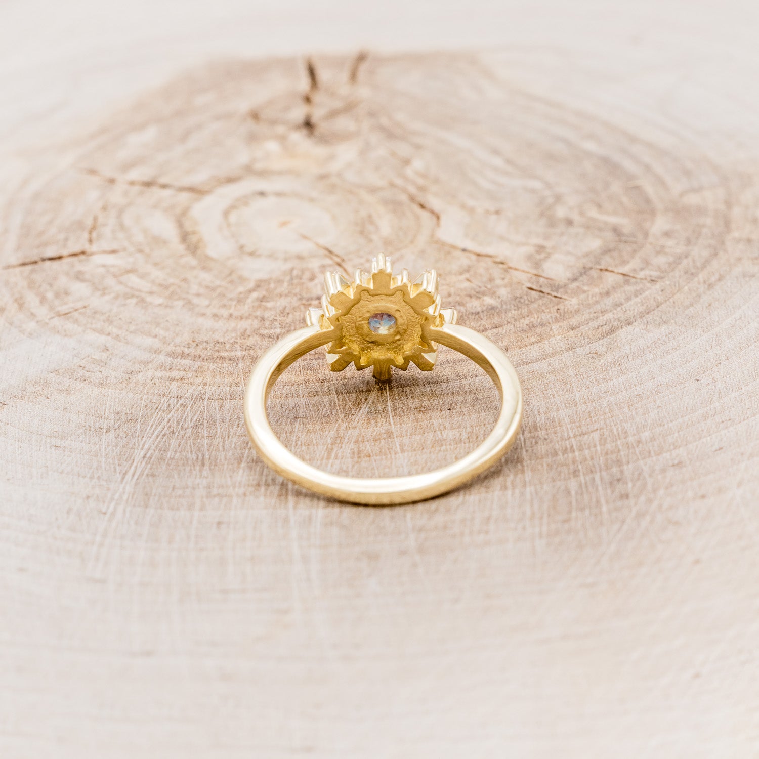 "SEREN" - ROUND CUT LAB-GROWN ALEXANDRITE ENGAGEMENT RING WITH DIAMOND HALO-5