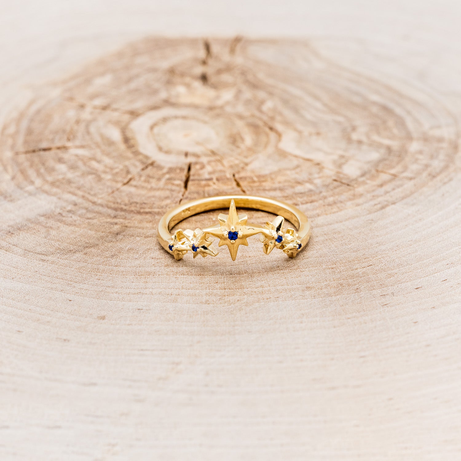 "SIDRA" - TOI ET MOI ROUND OREGON SUNSTONE ENGAGEMENT RING WITH A CRESCENT MOON MOISSANITE ACCENT & TRACER-16