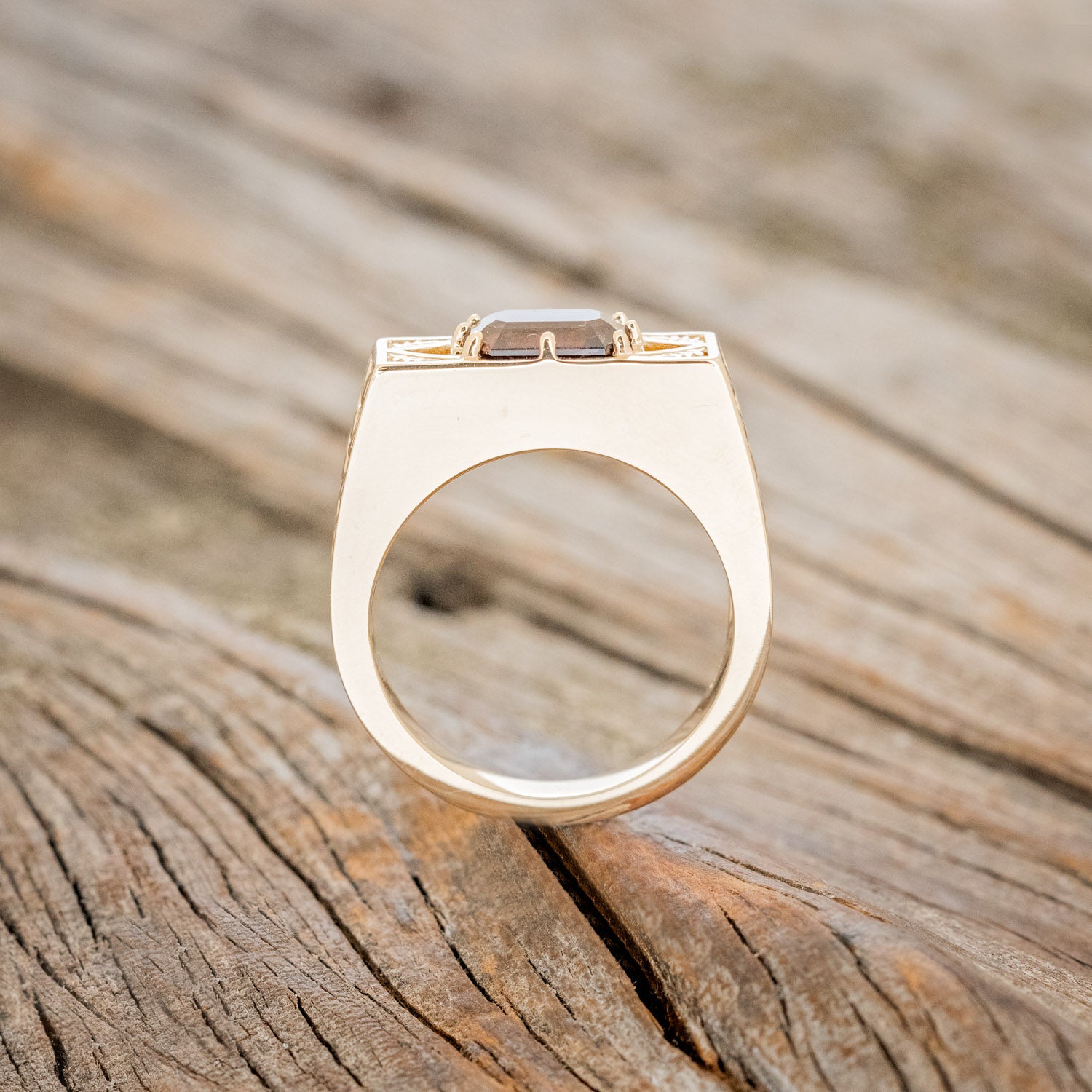 "FLINT" - FLORAL & FERN ACCENTED STYLE ENGAGEMENT RING - MOUNTING ONLY - SELECT YOUR OWN STONE-Staghead Designs