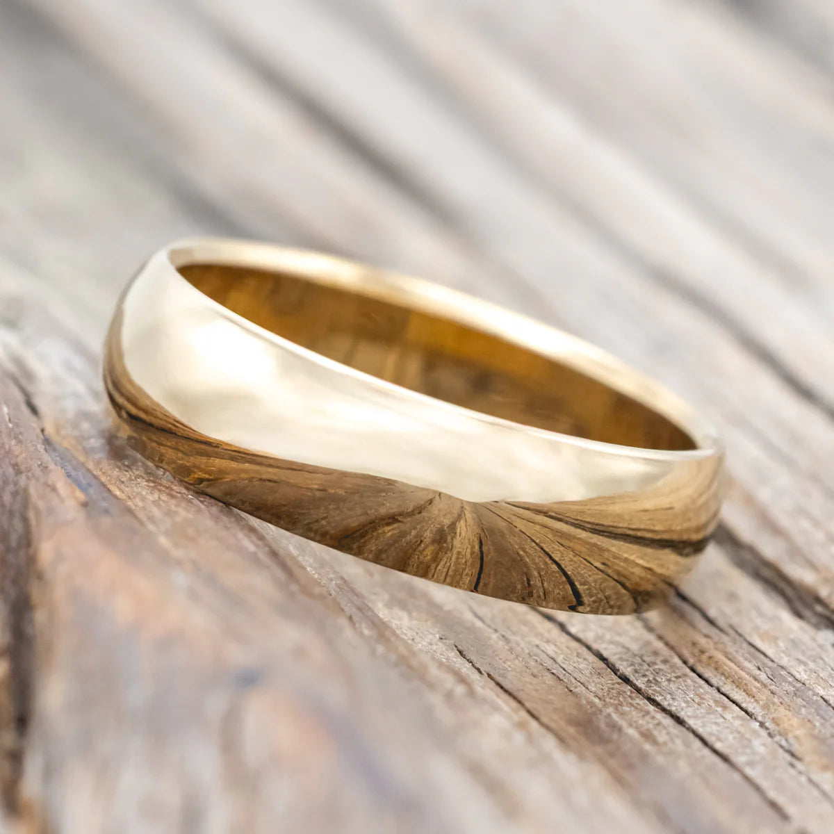 Domed Wedding Band - 14K Yellow Gold (6mm) - Size 9 1/2-Staghead Designs