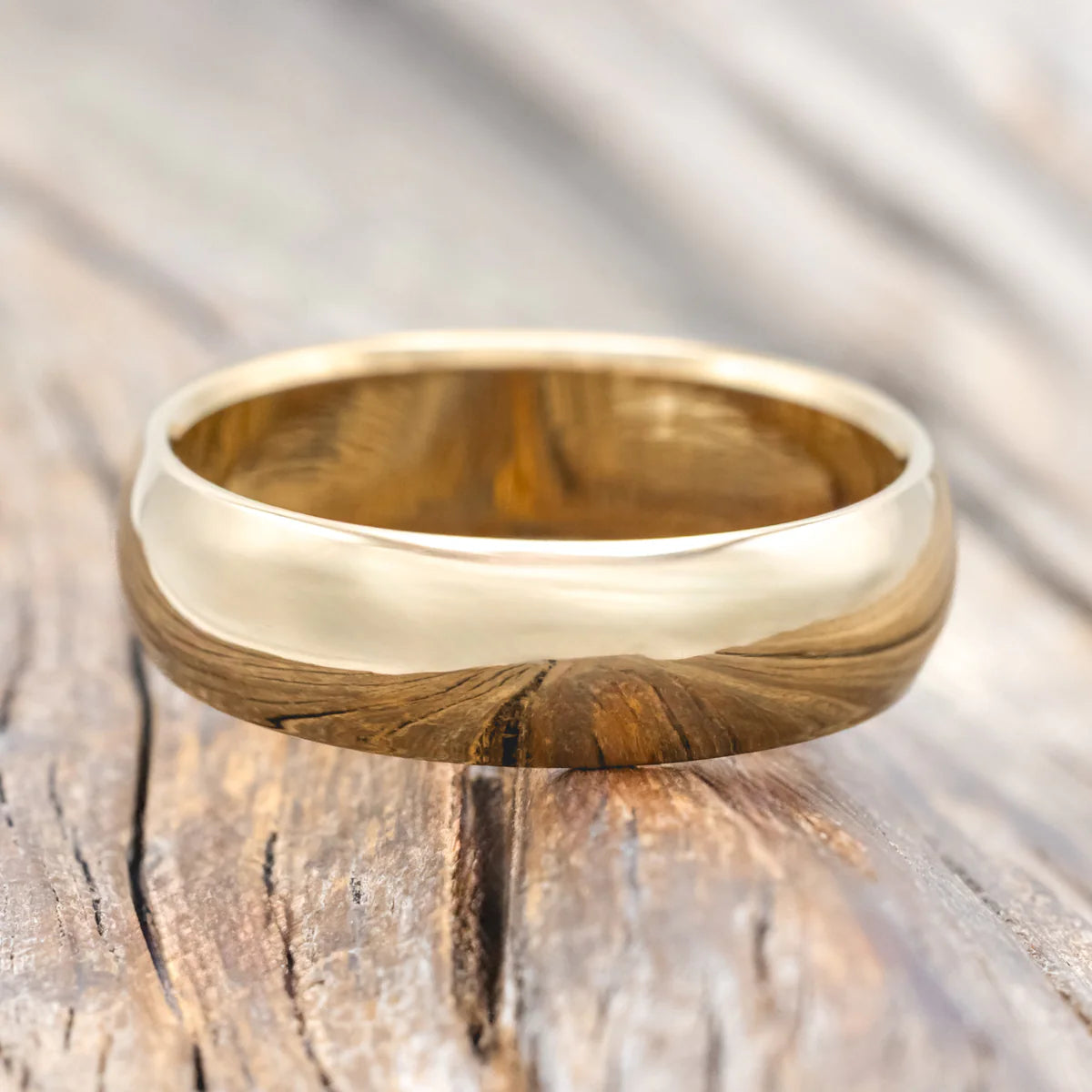 Domed Wedding Band - 14K Yellow Gold (6mm) - Size 9 1/2-Staghead Designs