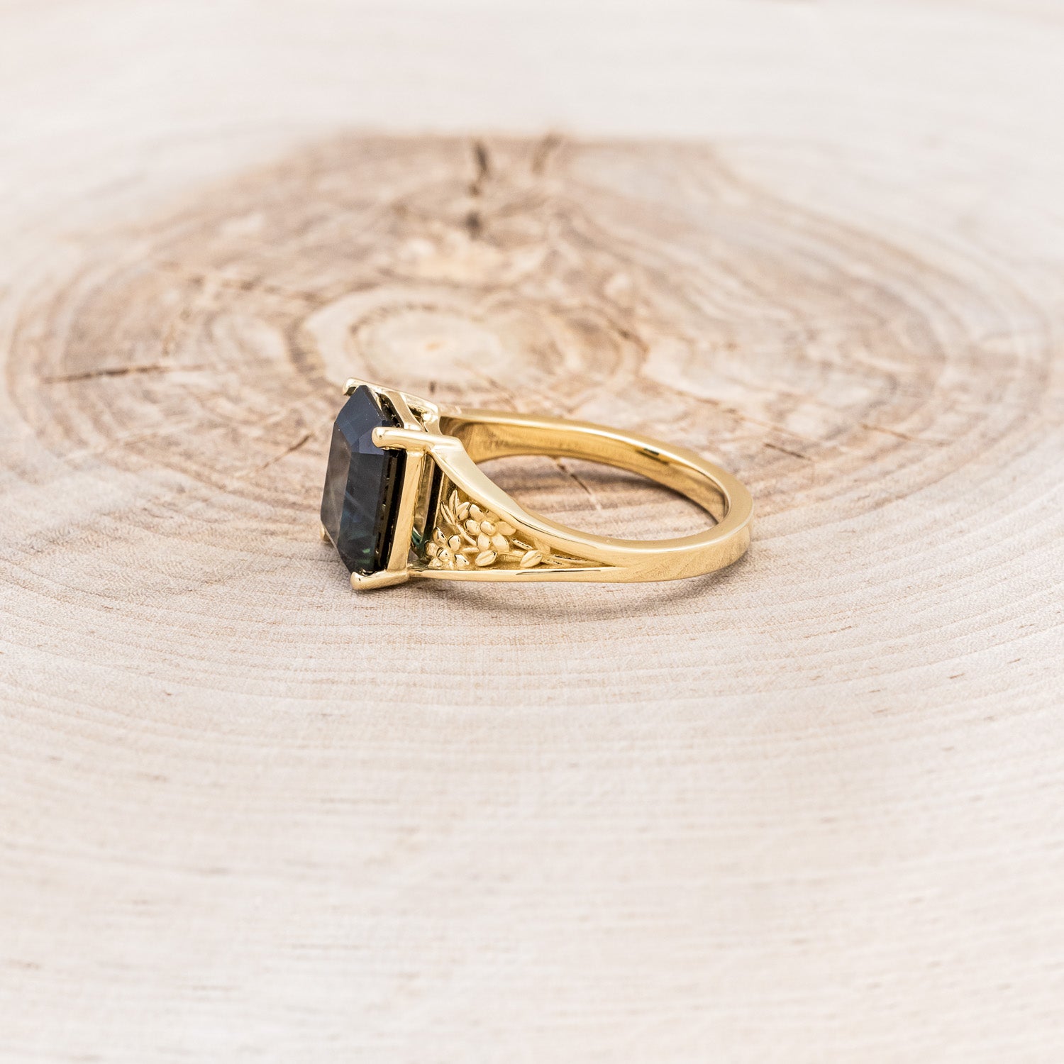 "ALARA" - FLOWER FILIGREE ACCENTED STYLE ENGAGEMENT RING - MOUNTING ONLY - SELECT YOUR OWN STONE-Staghead Designs