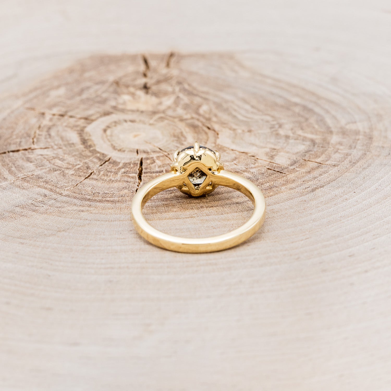 "ROSALIE" - ENGAGEMENT RING WITH DIAMOND HALO & ACCENTS - MOUNTING ONLY - SELECT YOUR OWN STONE-6