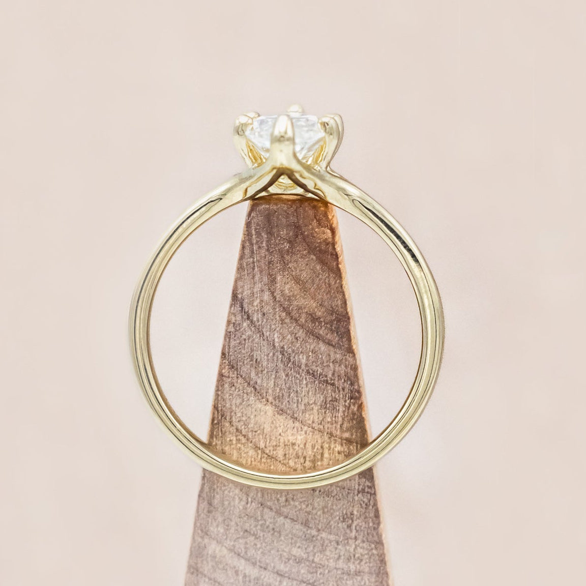 "TULIP" - MARQUISE MOISSANITE ENGAGEMENT RING WITH "IDHAL" DIAMOND STACKING BAND-Staghead Designs