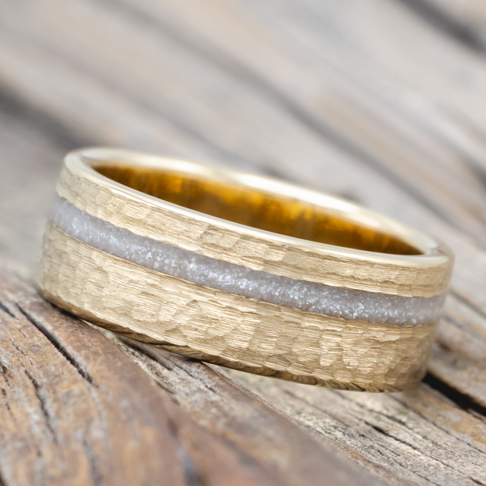 "Vertigo" - Diamond Dust Wedding Ring With Custom Finish-Staghead Designs