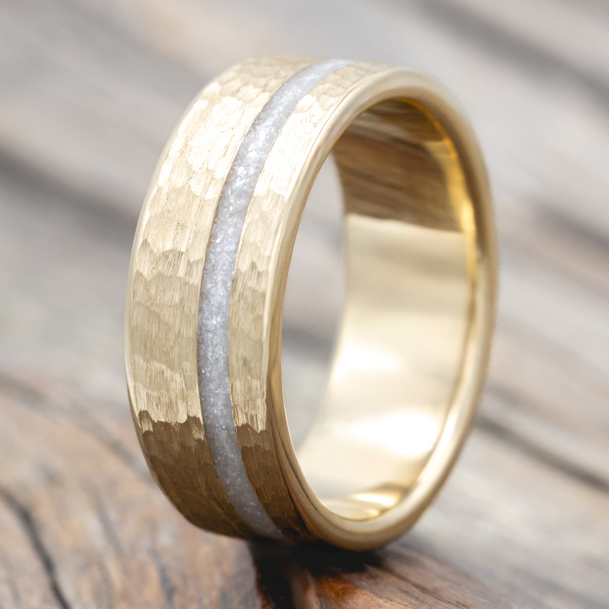 "Vertigo" - Diamond Dust Wedding Ring With Custom Finish-Staghead Designs