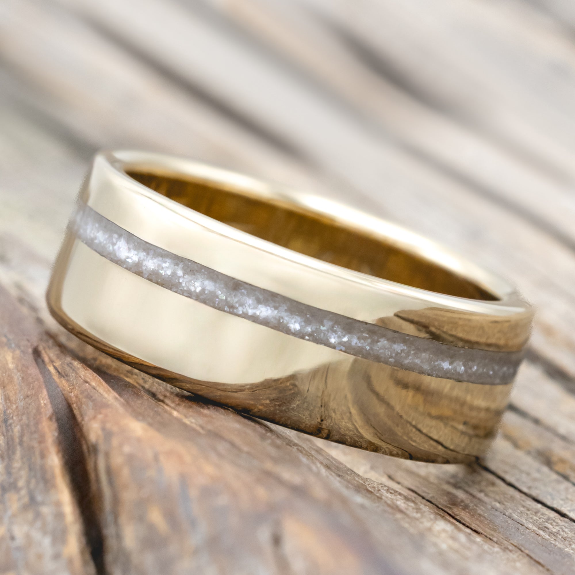 "Vertigo" - Diamond Dust Wedding Ring With Custom Finish-Staghead Designs