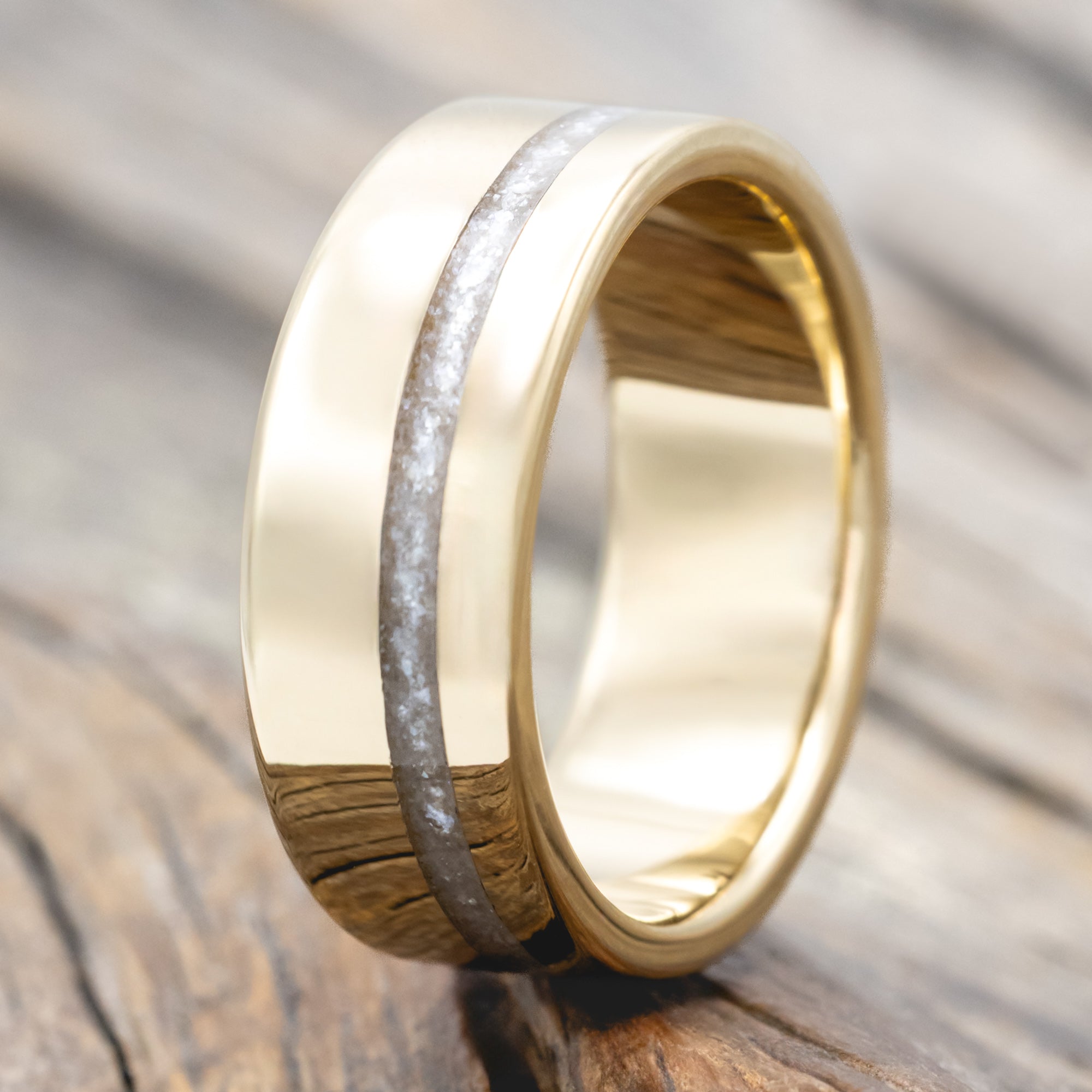"Vertigo" - Diamond Dust Wedding Ring With Custom Finish-Staghead Designs
