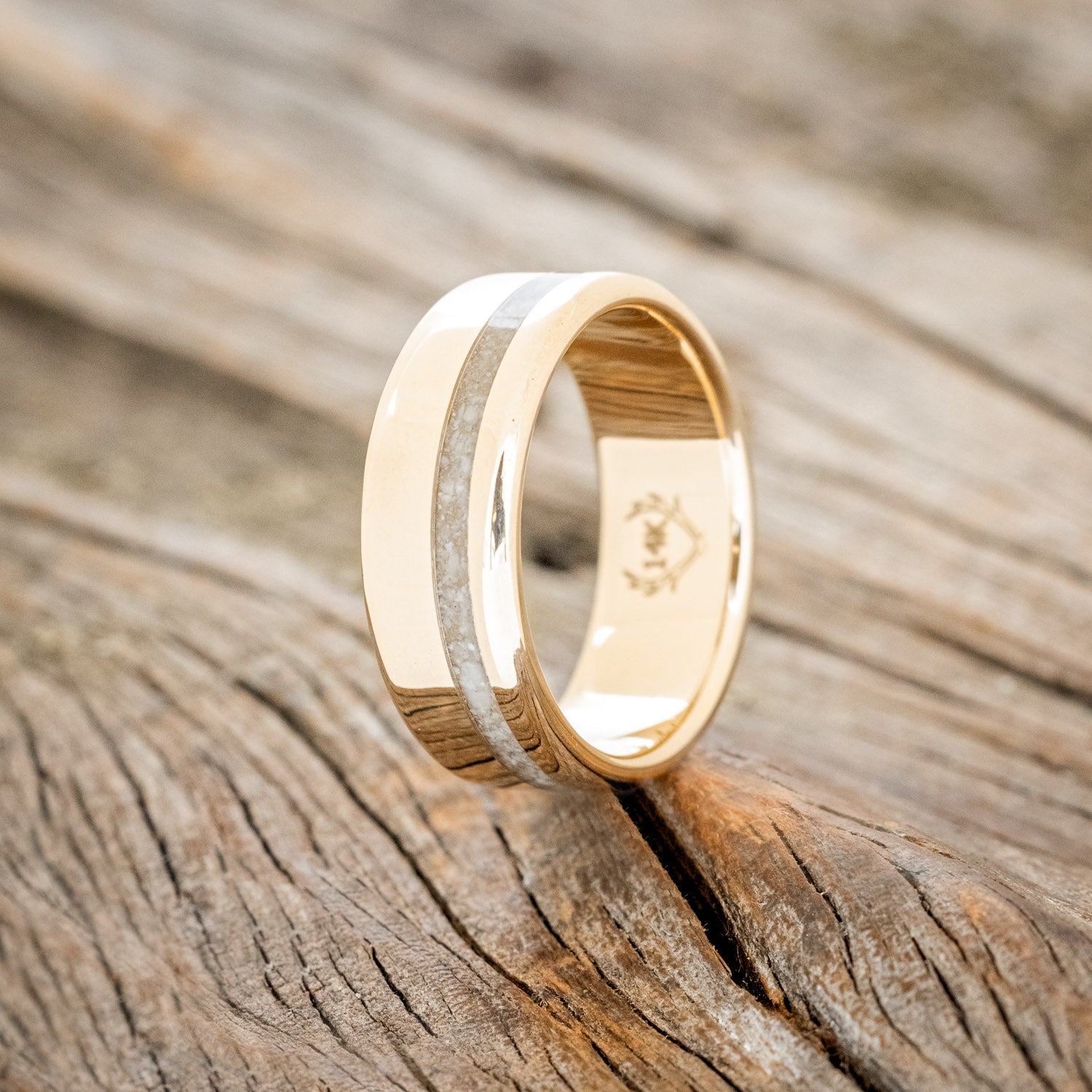 "VERTIGO" - ELK TOOTH IVORY WEDDING RING-7